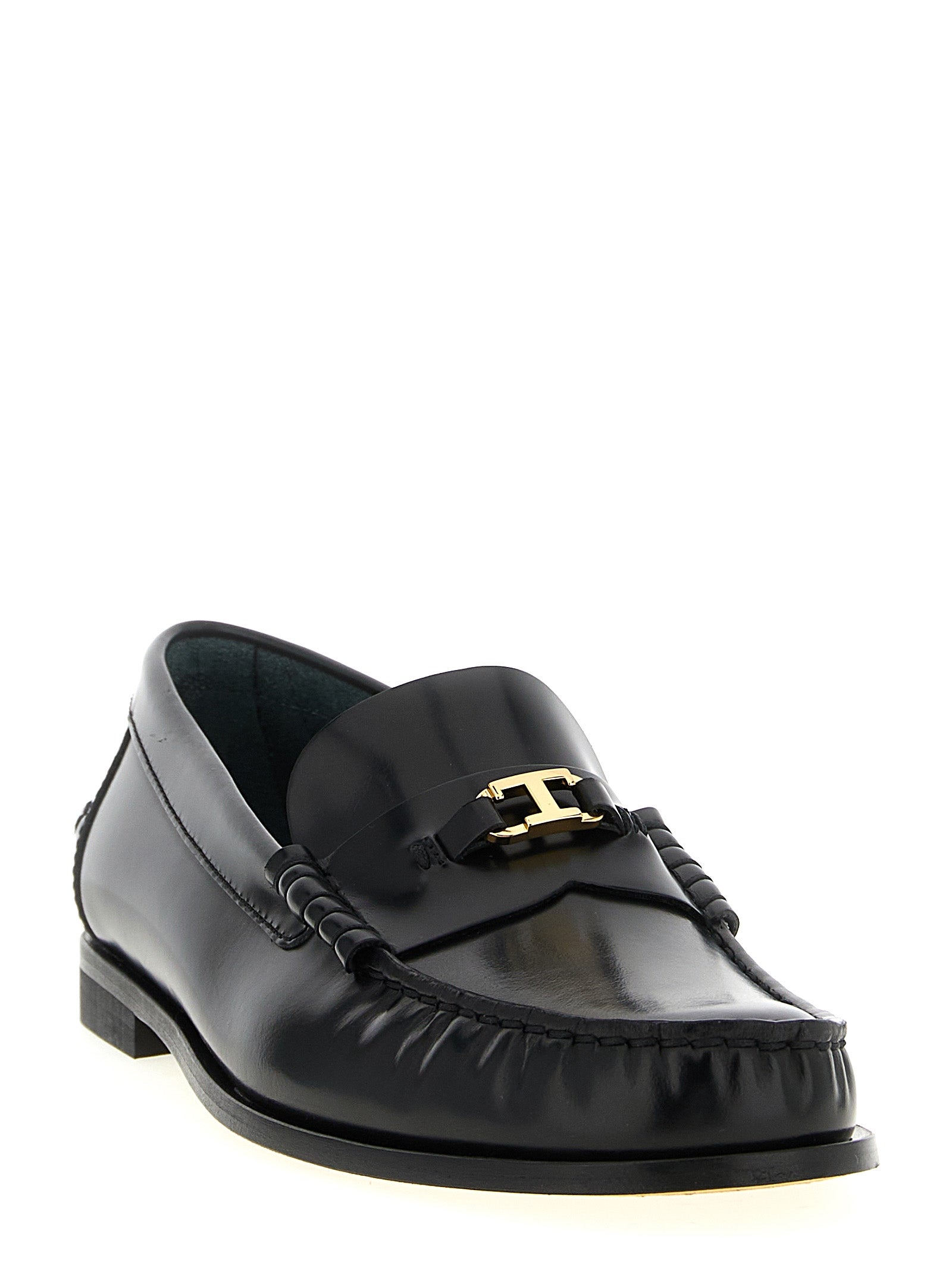 Black Calfskin Slip-On Loafers