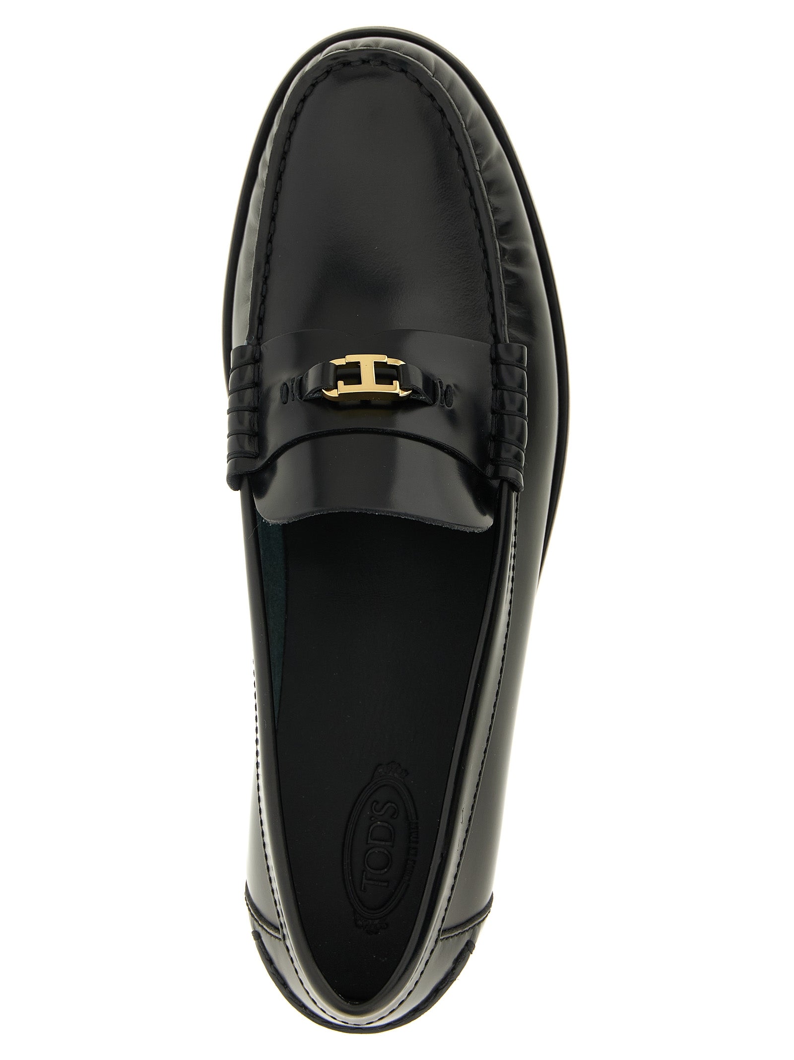Black Calfskin Slip-On Loafers
