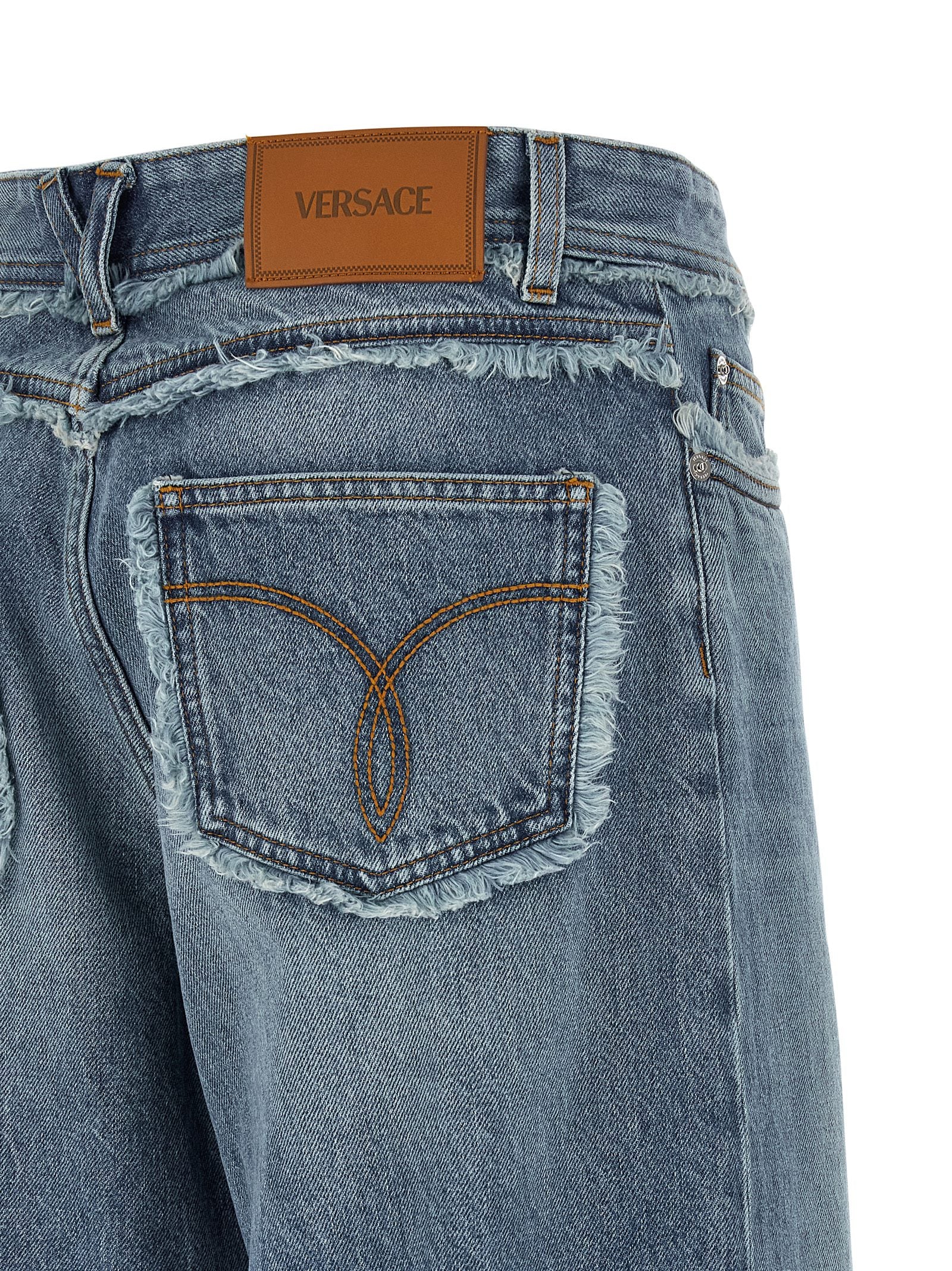 Blue Cotton Boyfriend Jeans