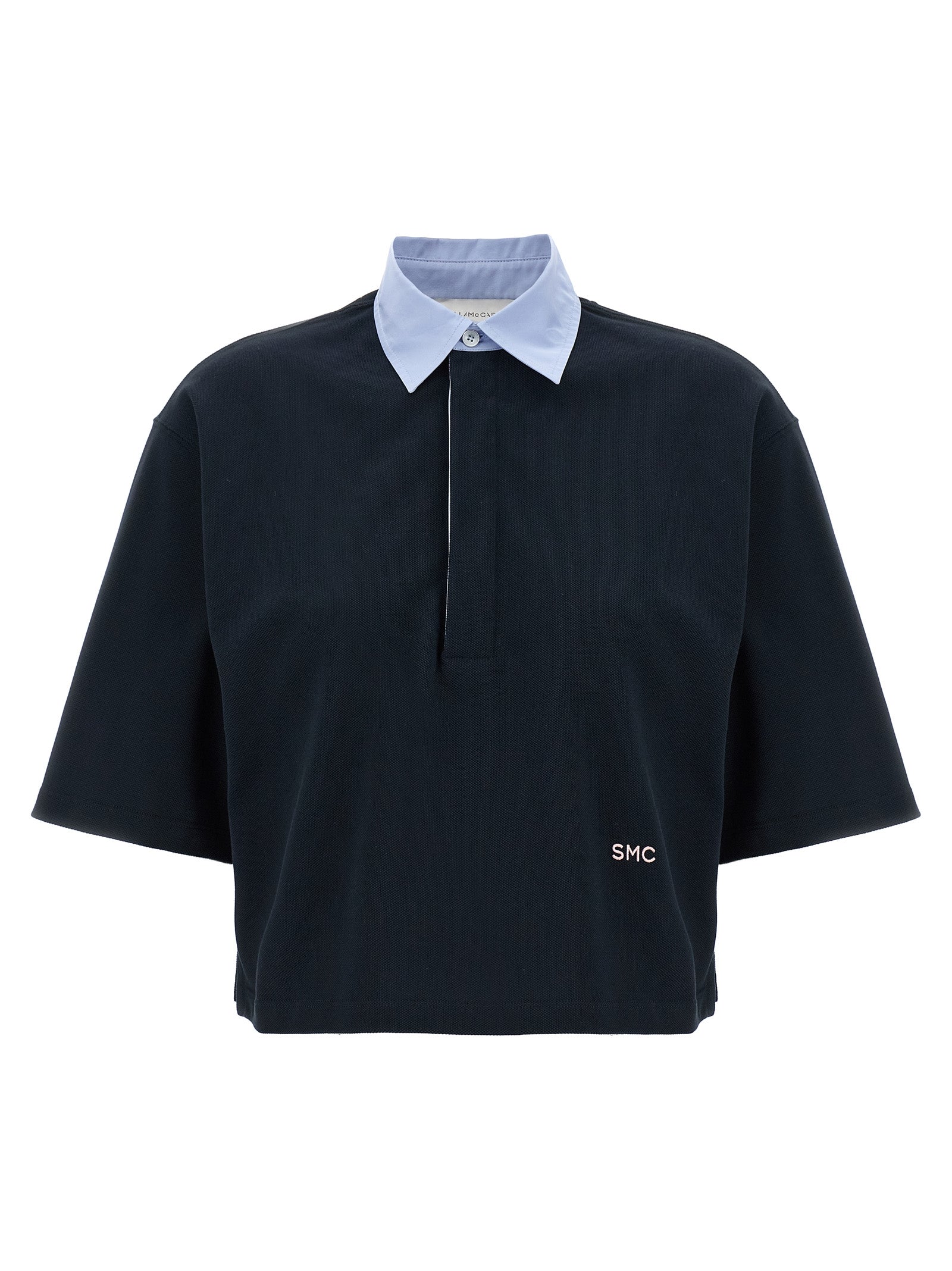 Blue Cotton Polo Shirt