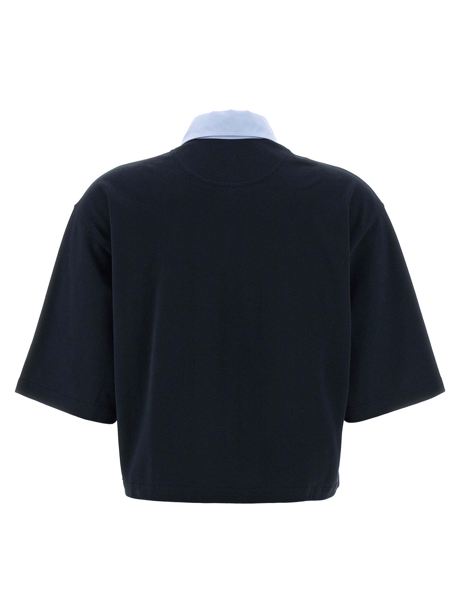 Blue Cotton Polo Shirt