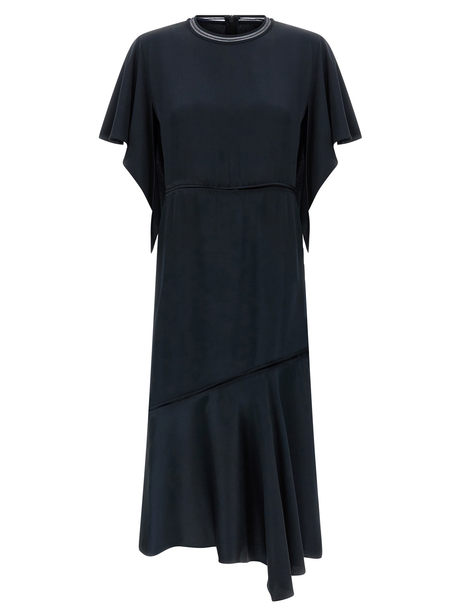 Blue Viscose Midi Dress