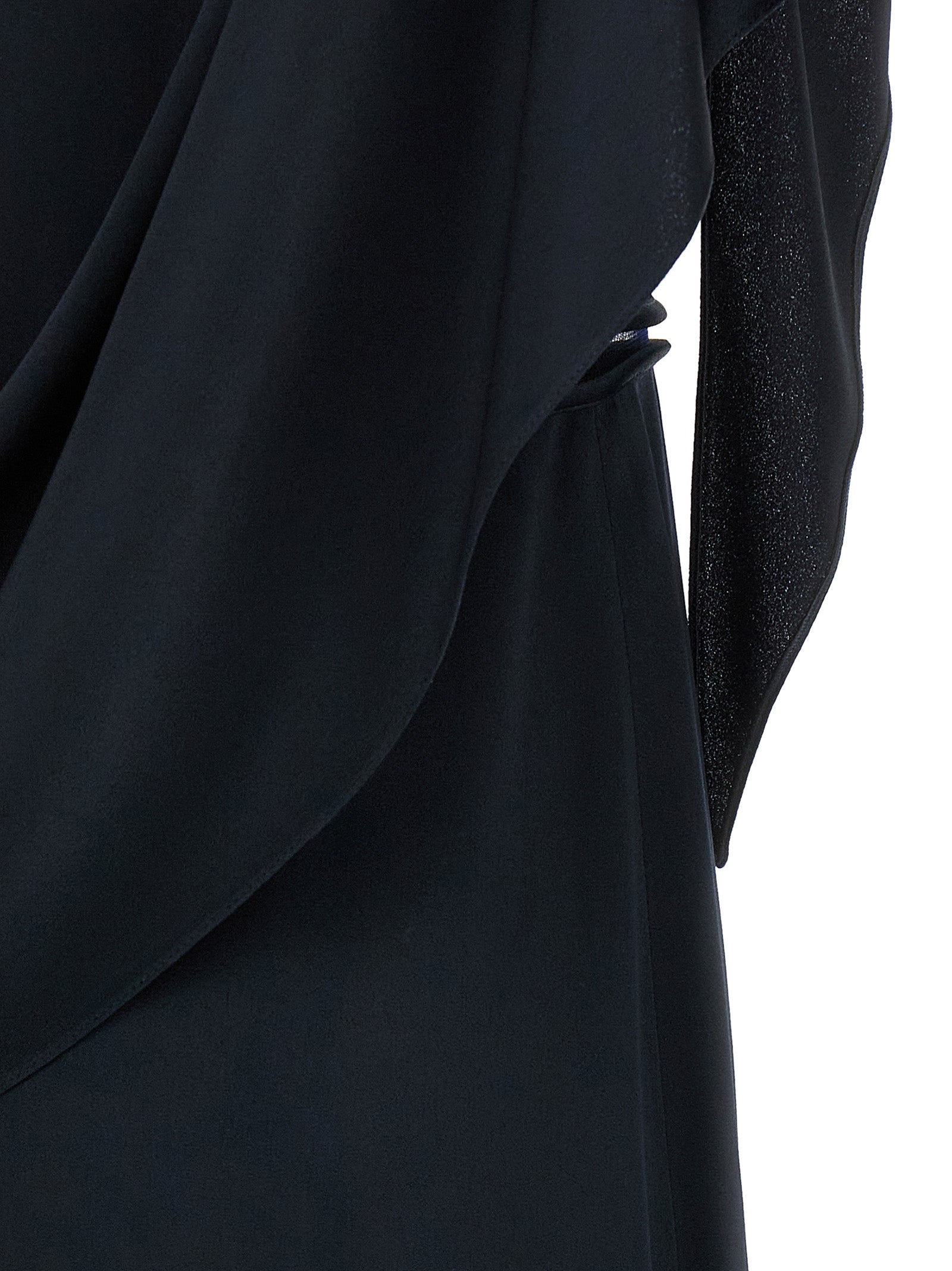 Blue Viscose Midi Dress