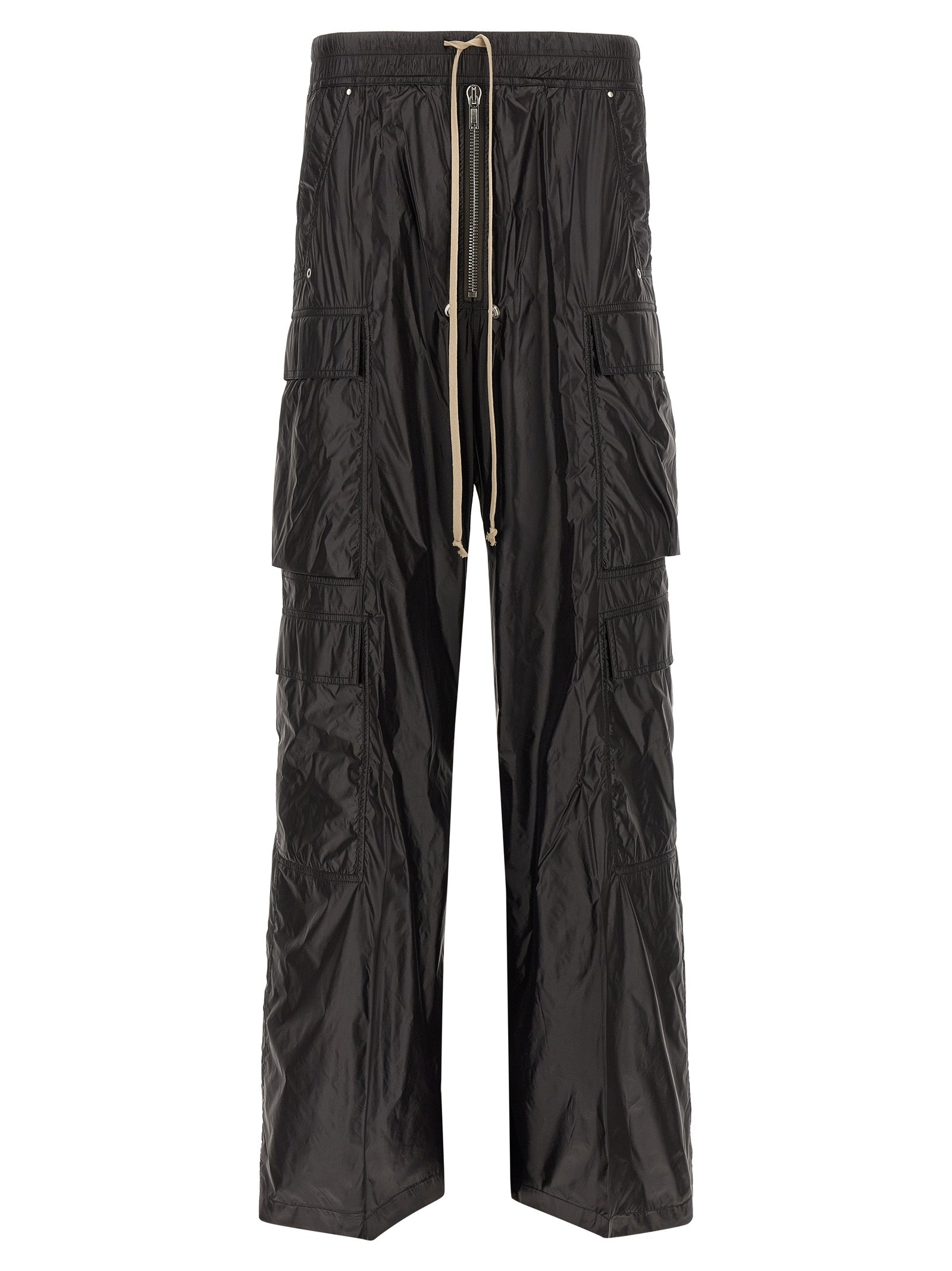 Black Nylon Cargo Pants