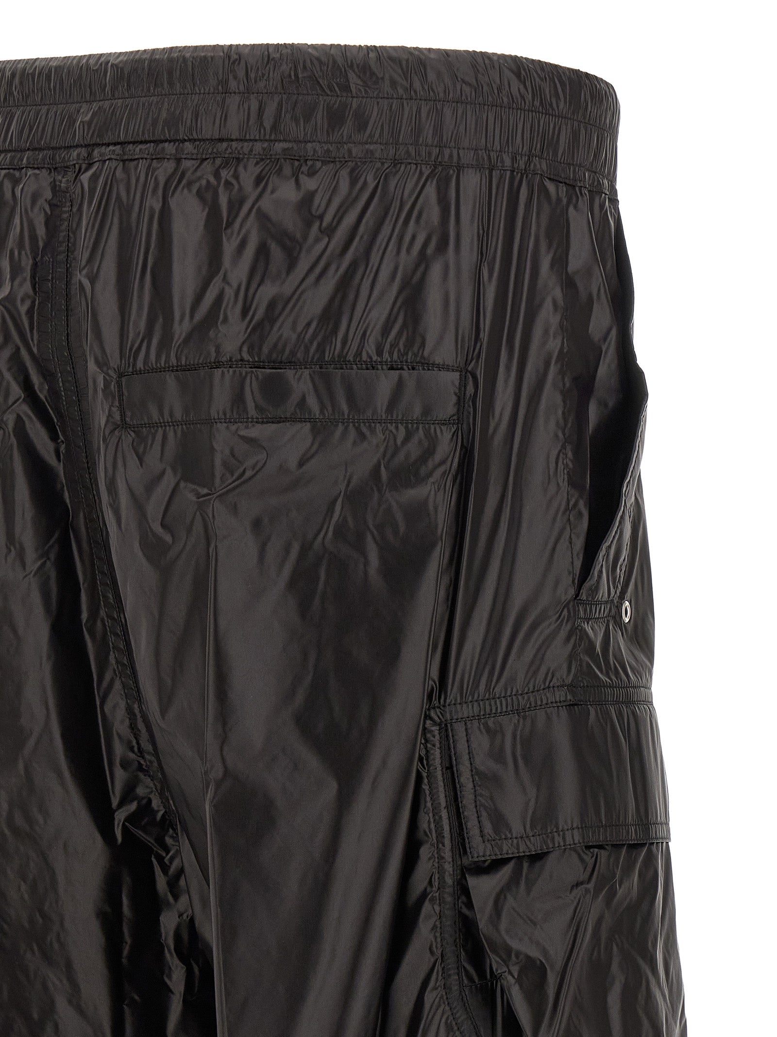 Black Nylon Cargo Pants