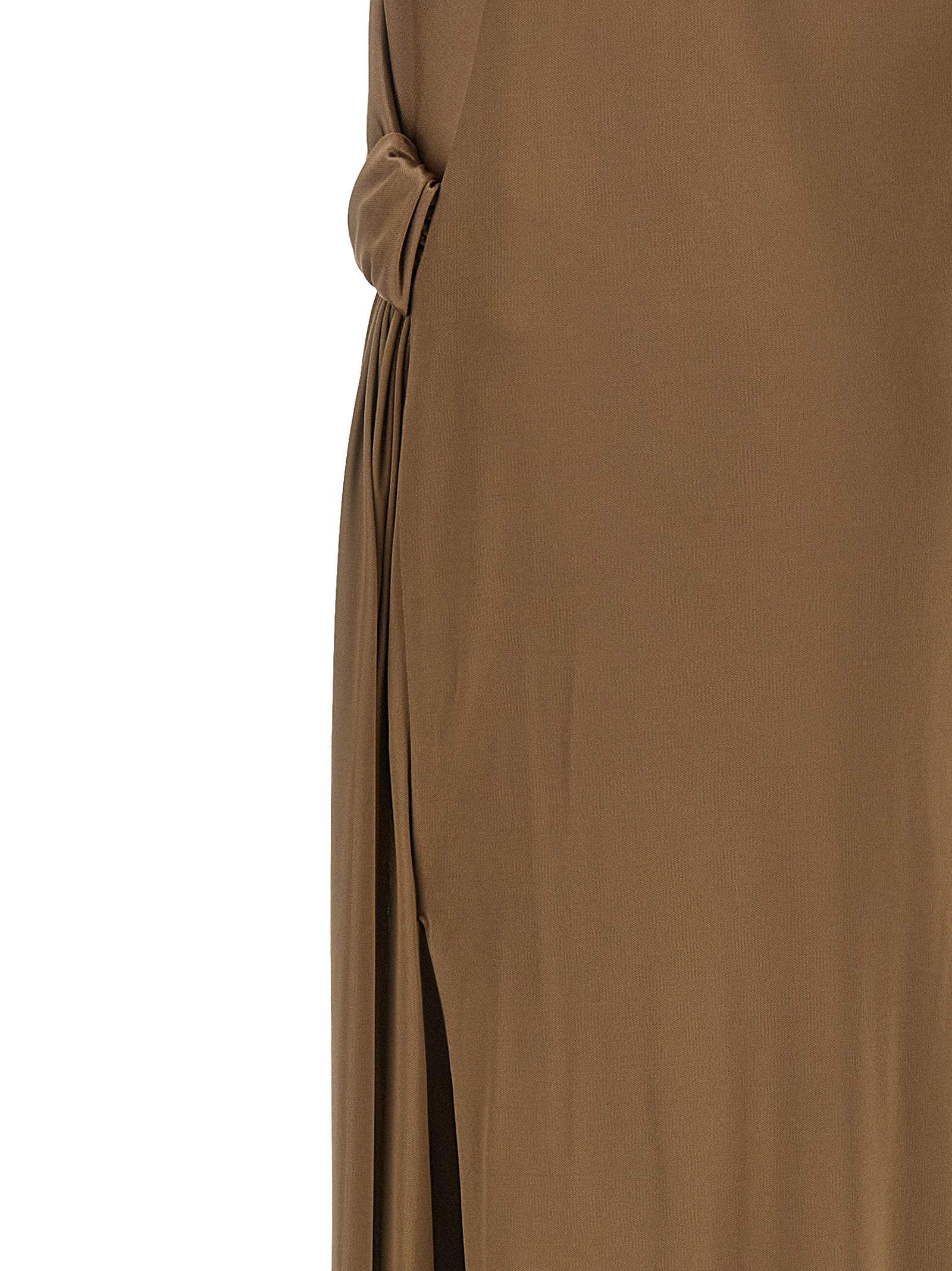 Beige Viscose Long Dress