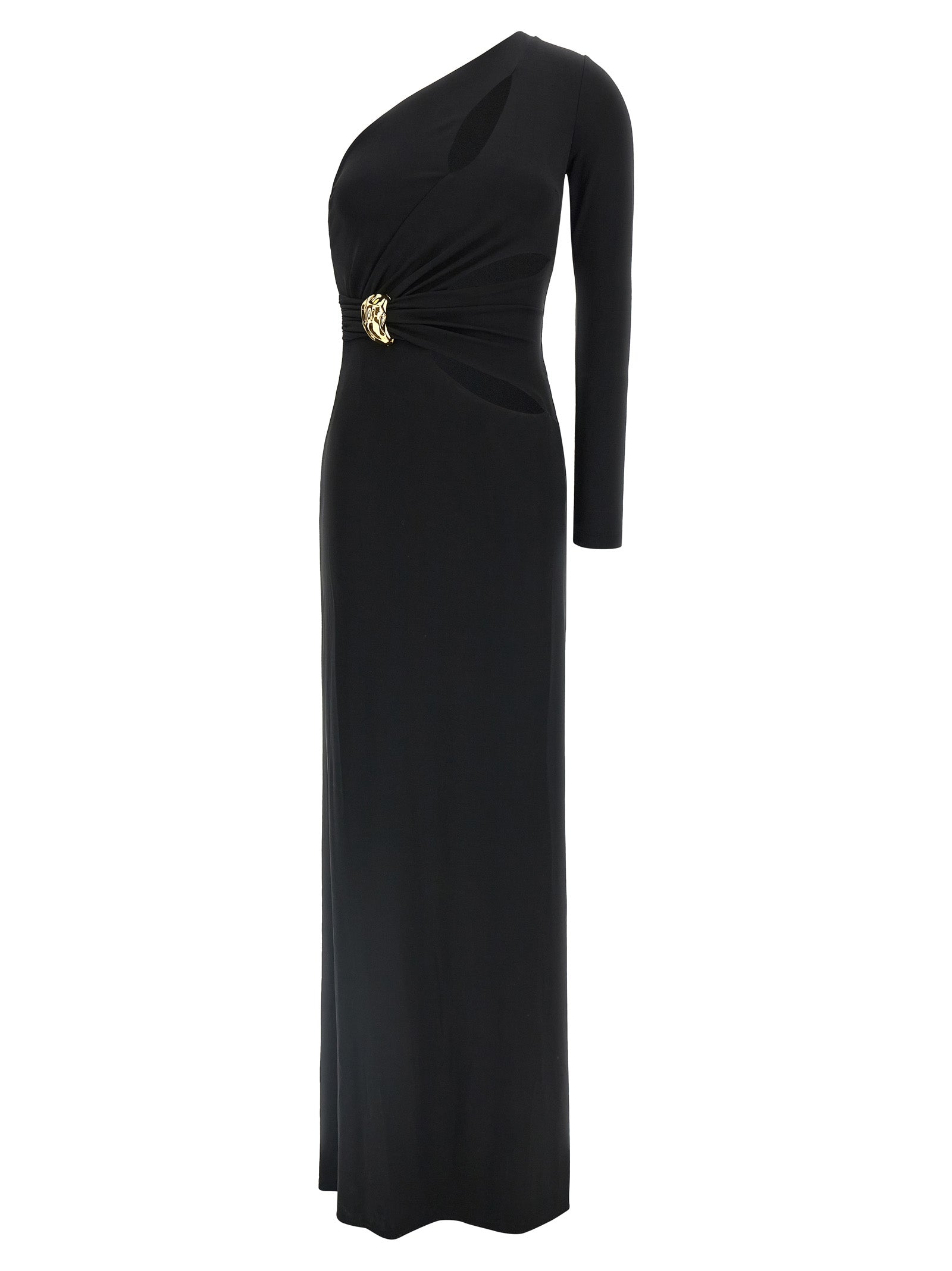 Black Viscose Long Dress