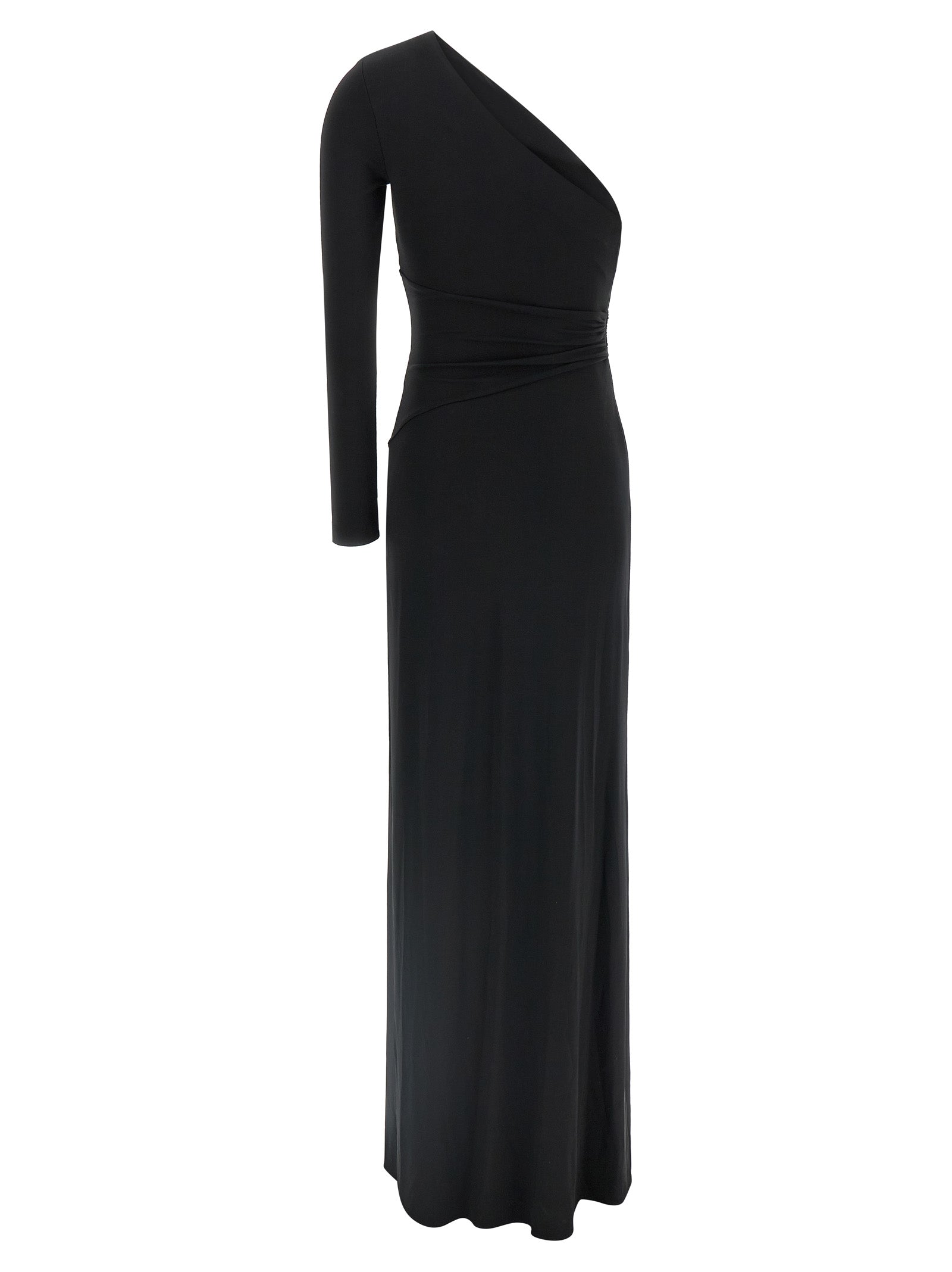 Black Viscose Long Dress