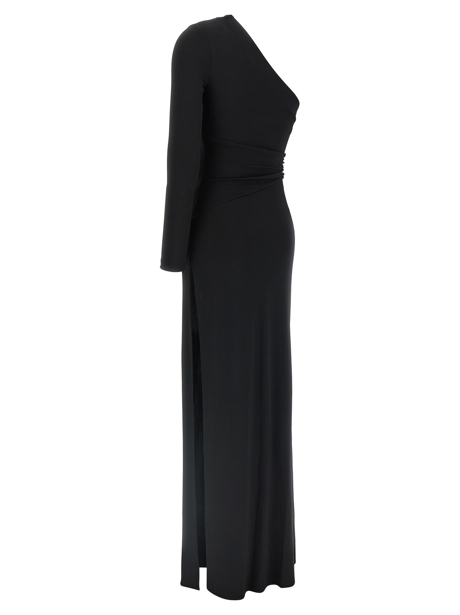 Black Viscose Long Dress