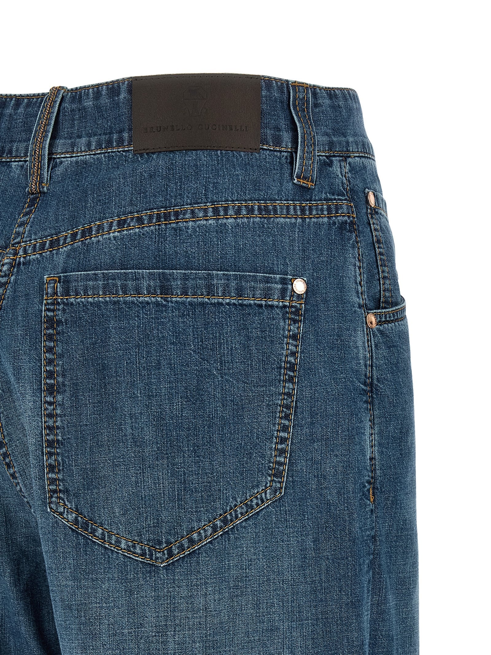 Blue Cotton Relaxed Fit Jeans