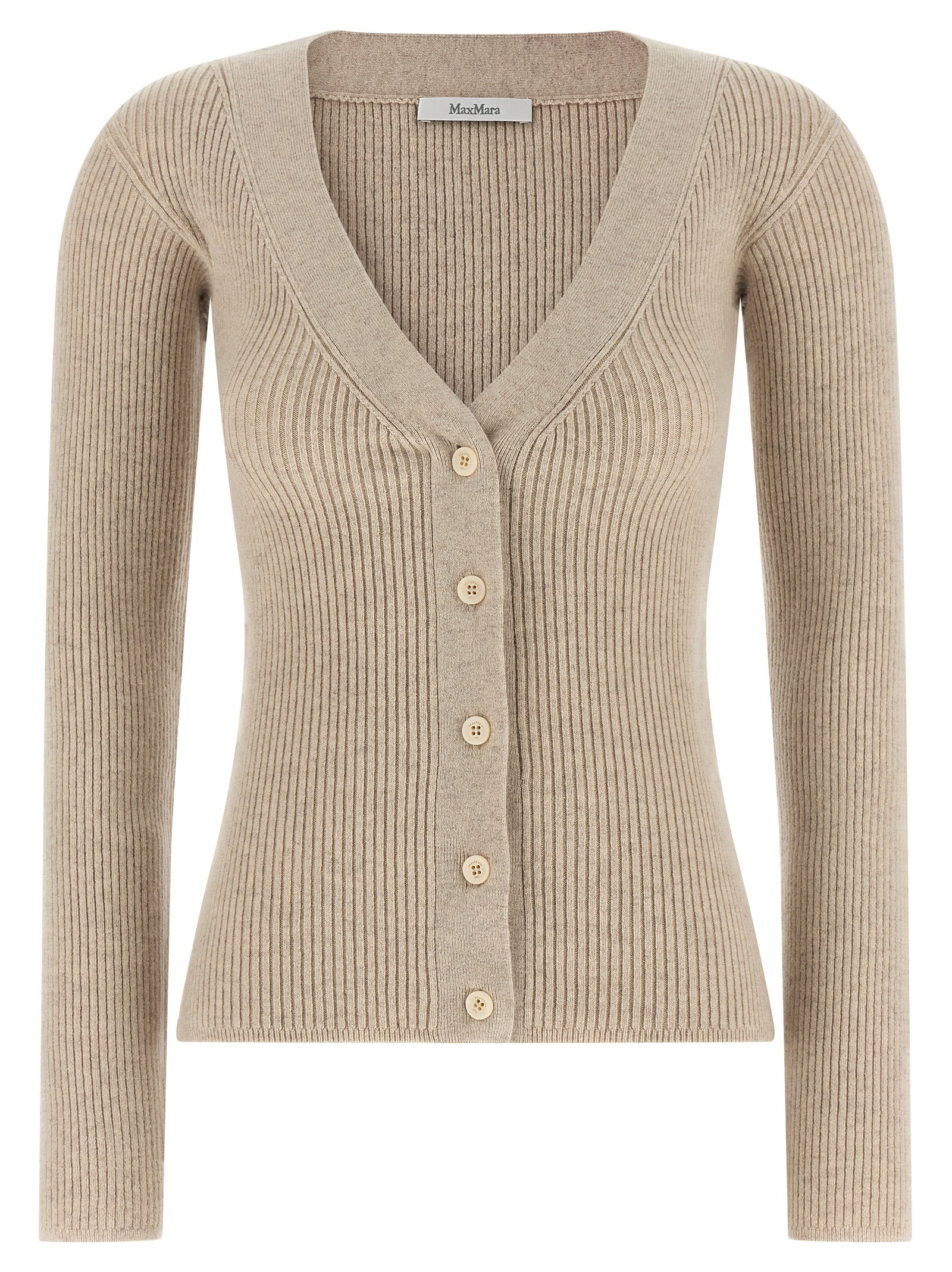 Beige Wool Cardigan