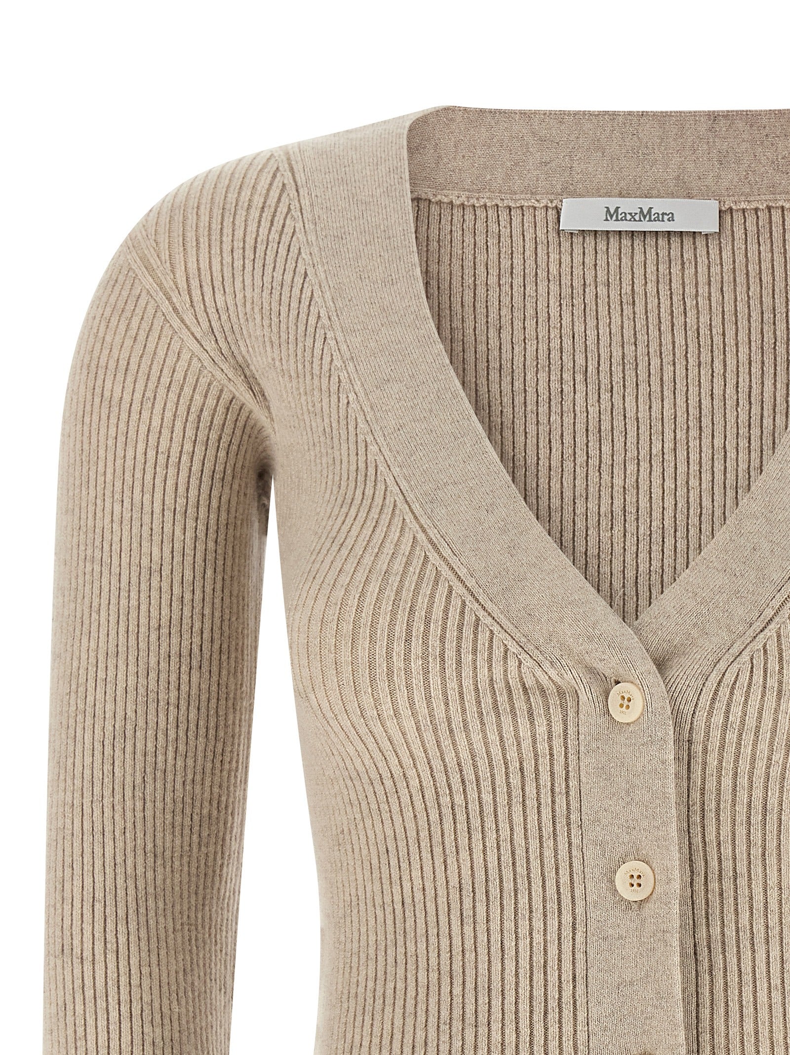 Beige Wool Cardigan