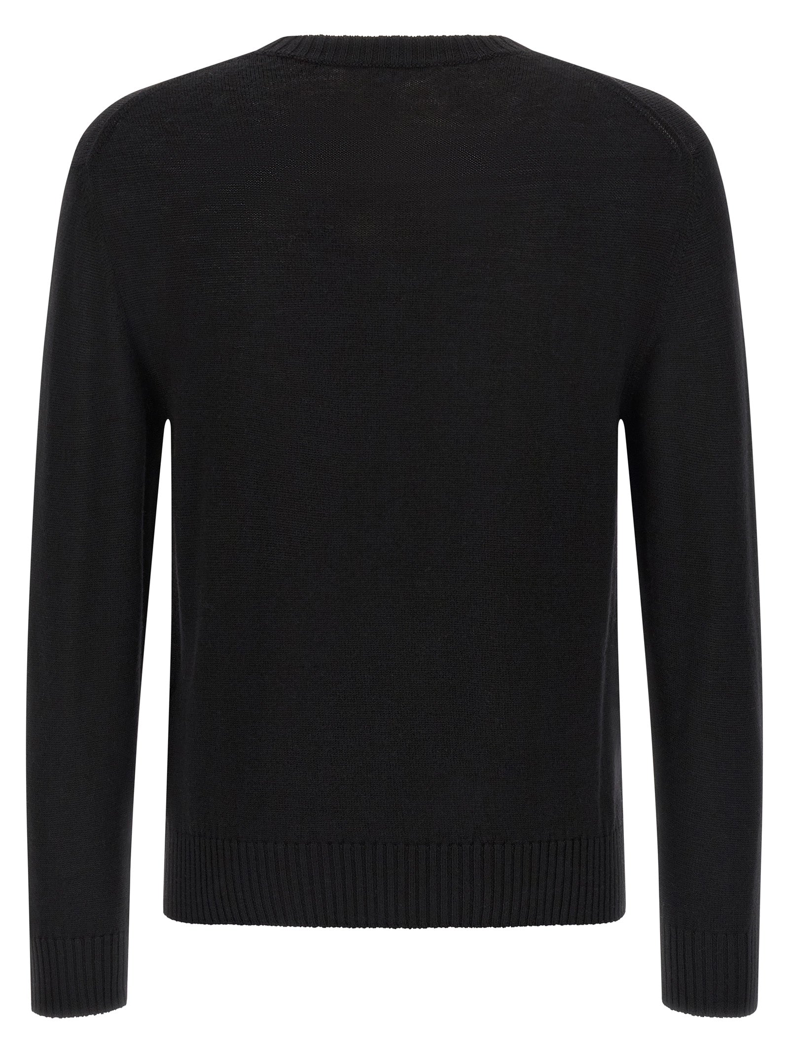 Black Virgin Wool Cardigan