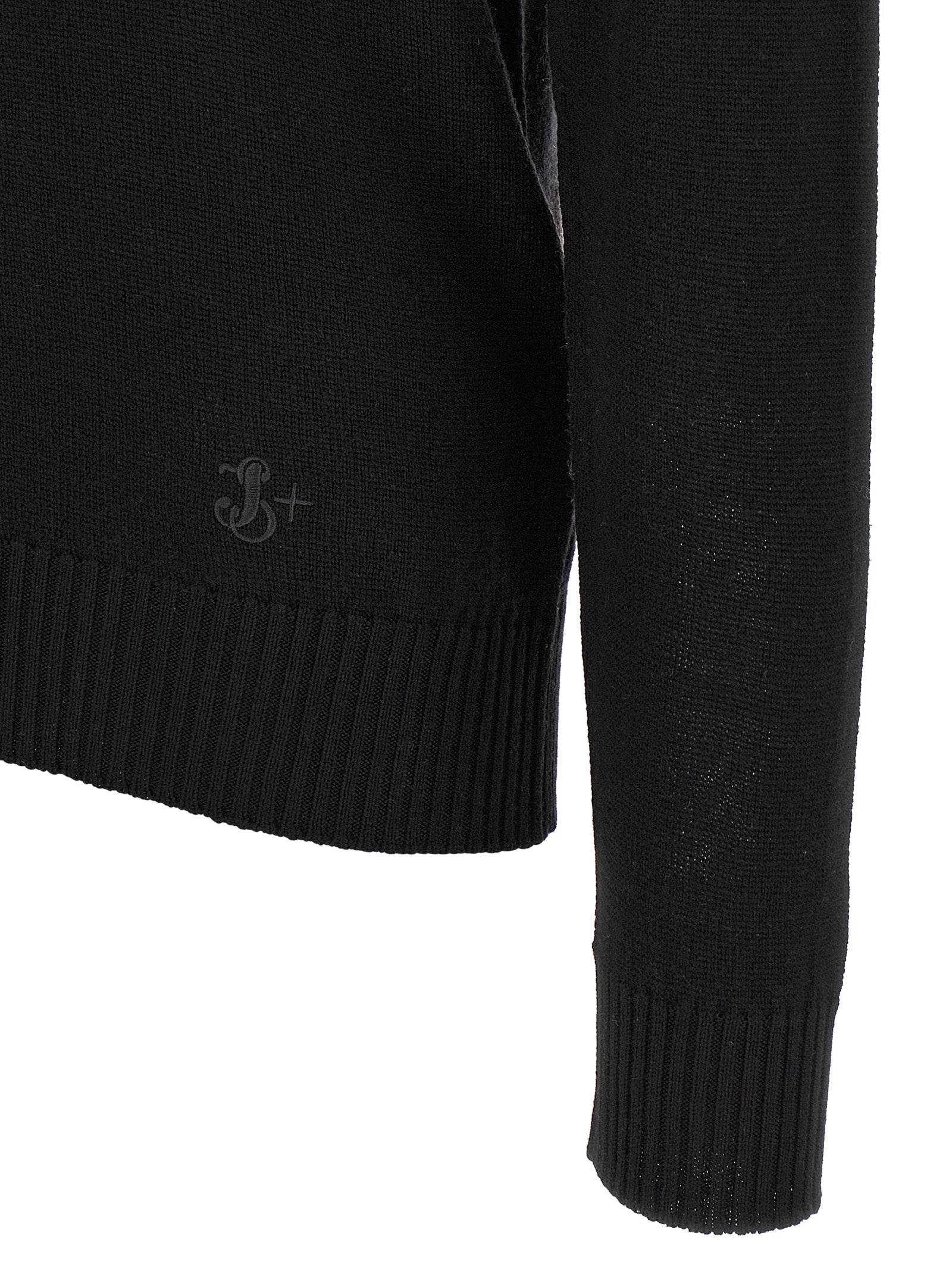 Black Virgin Wool Cardigan