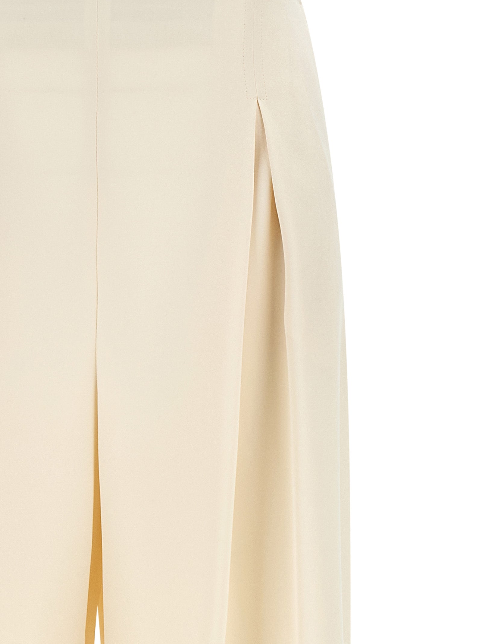 White Silk Casual Pants