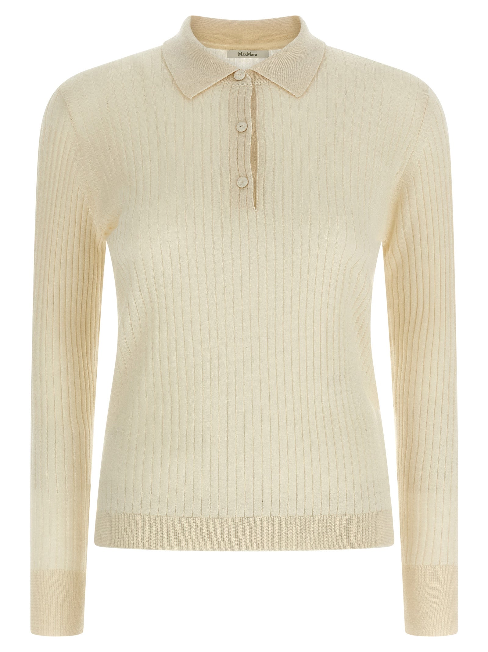 White Cashmere Polo Shirt