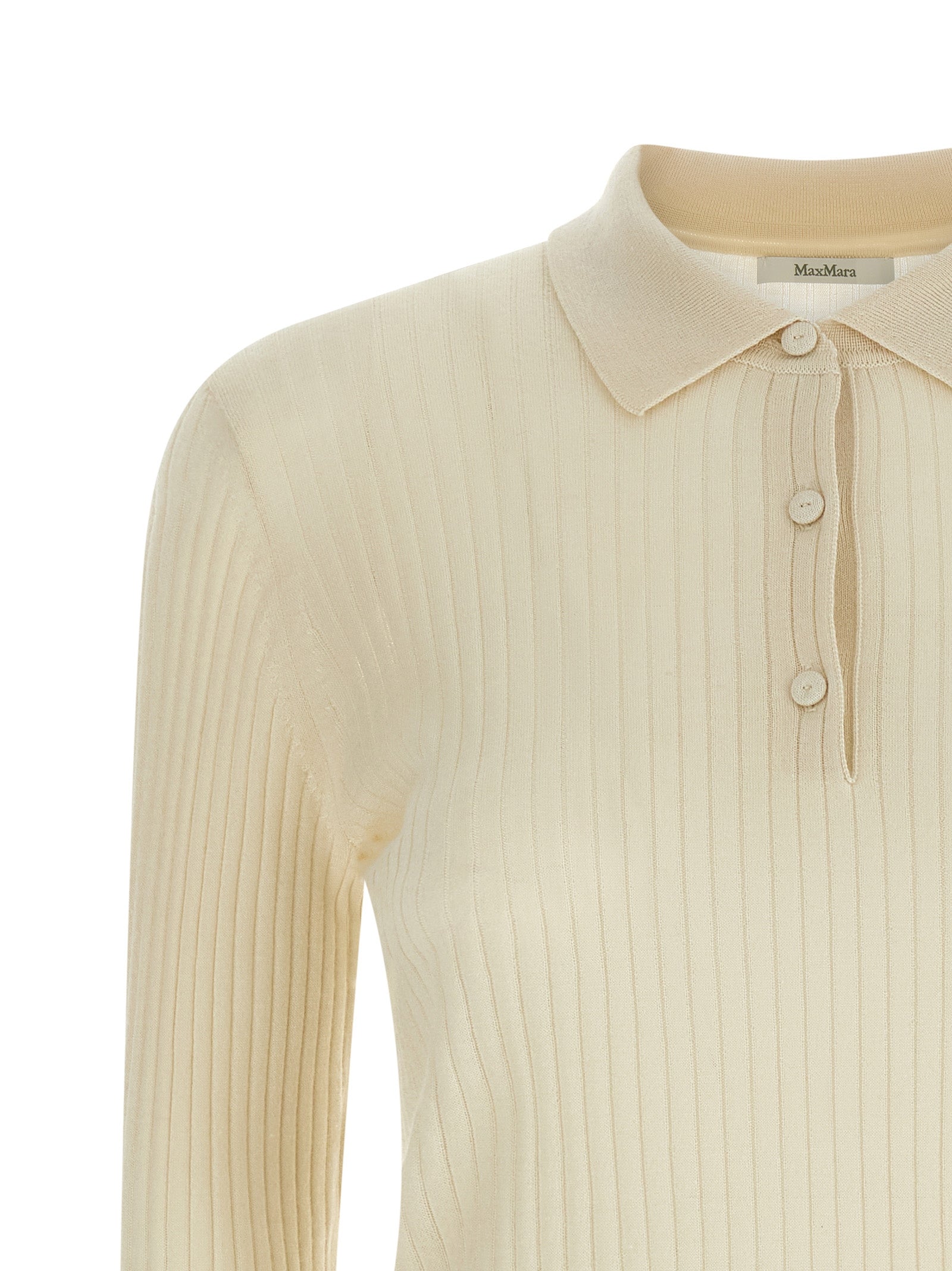 White Cashmere Polo Shirt