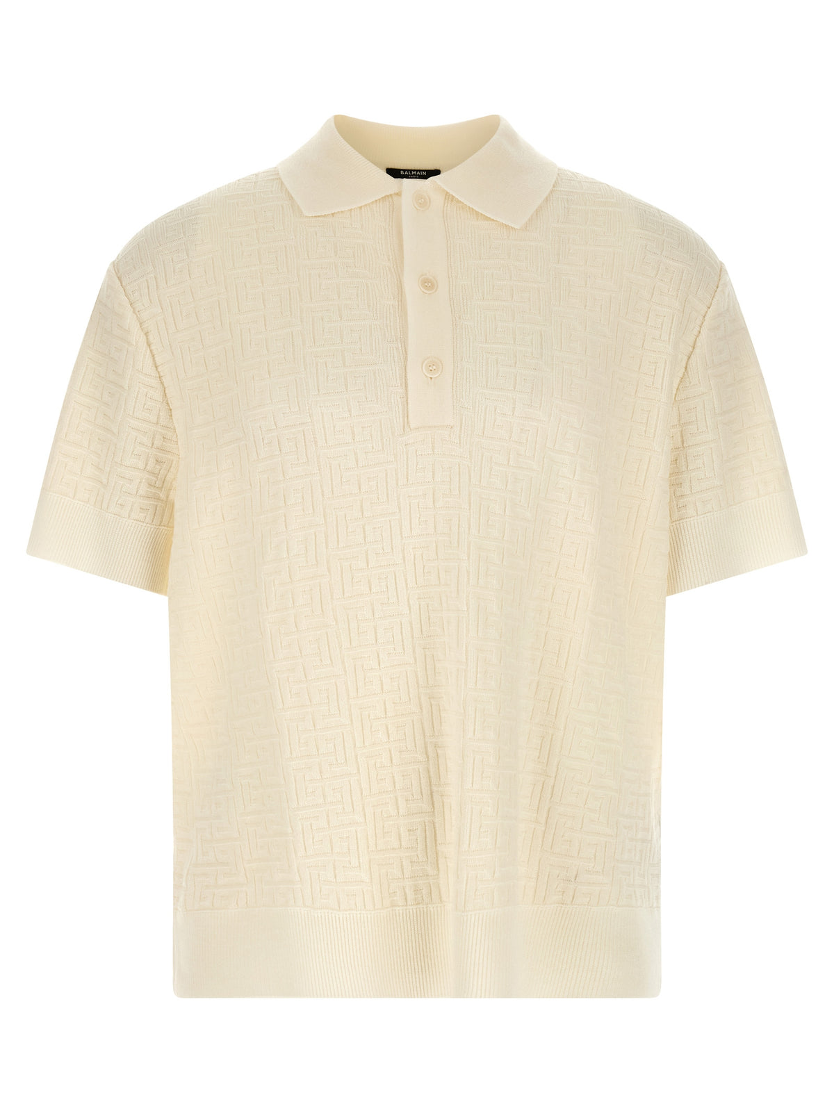 White Wool Polo Shirt