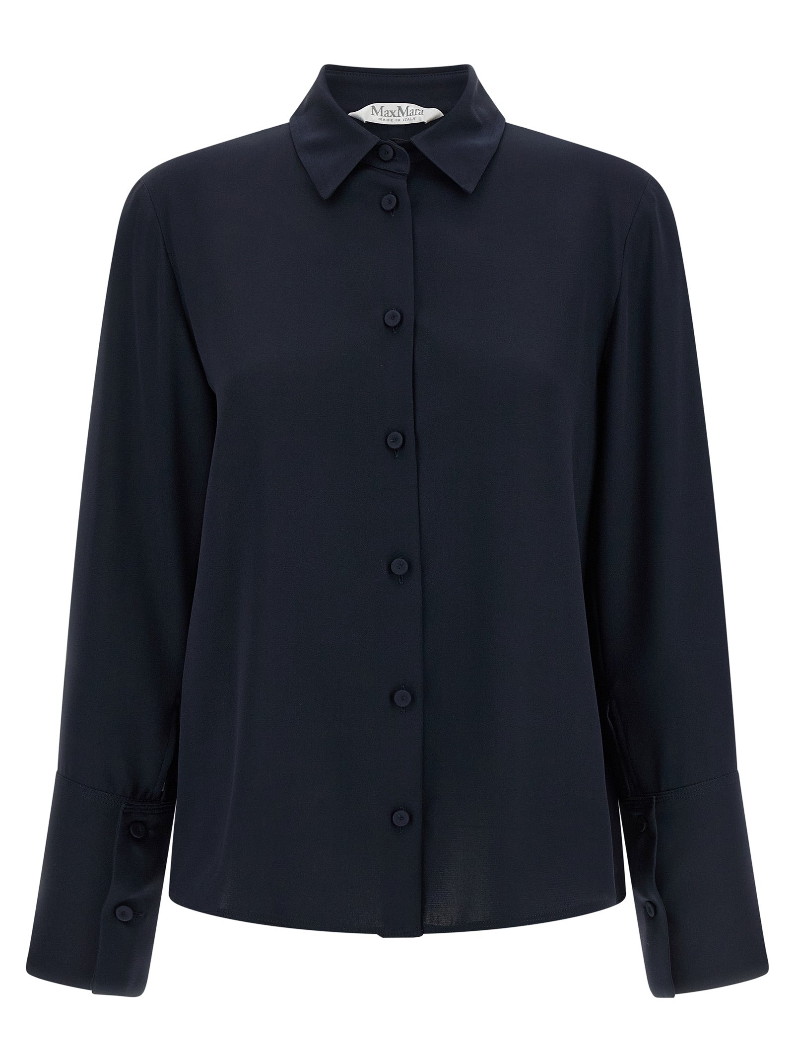 Blue Silk Blouse