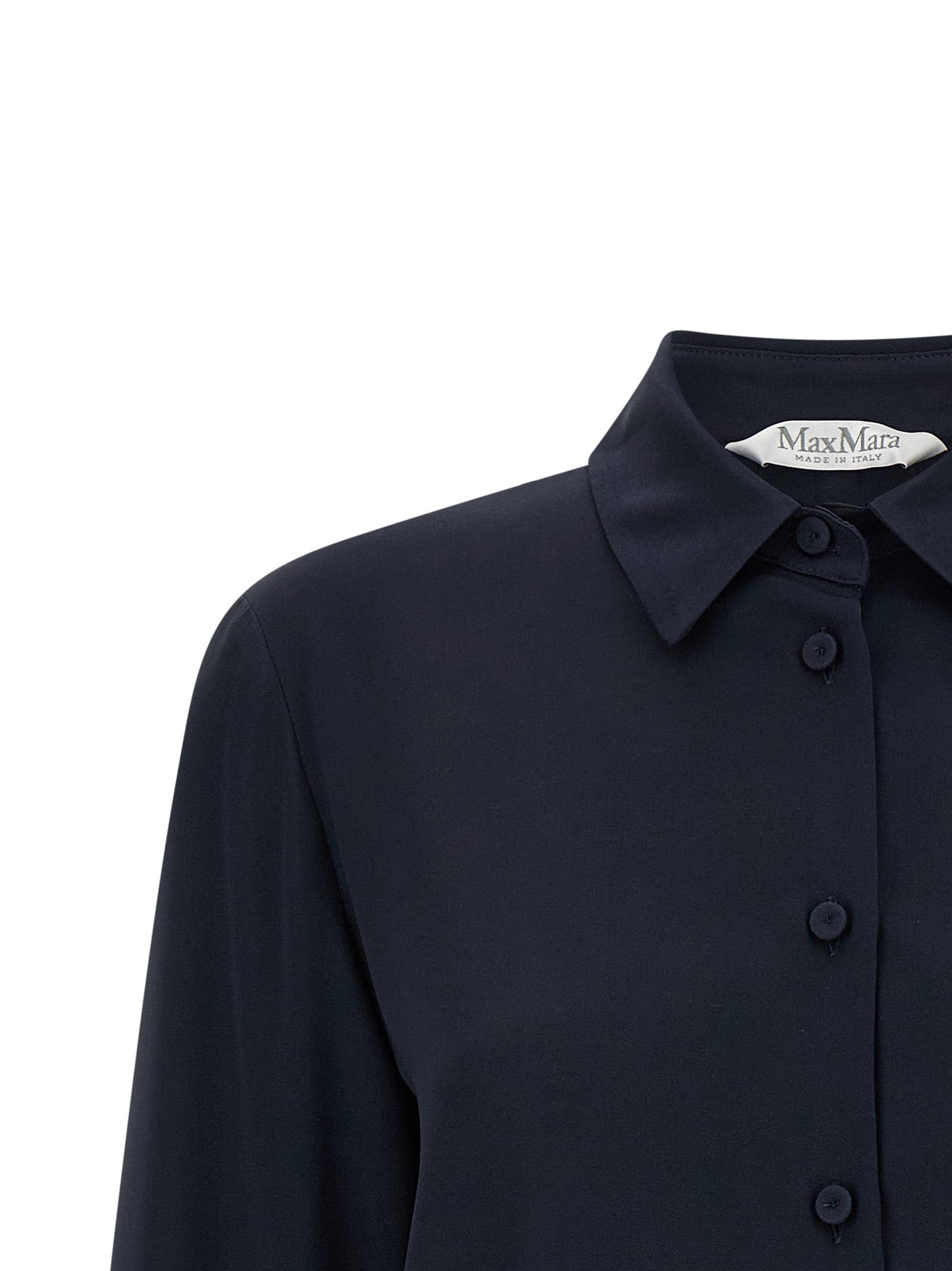 Blue Silk Blouse