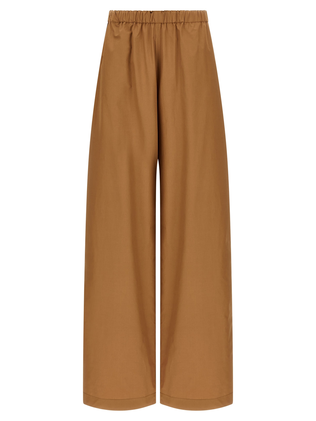 Brown Cotton Casual Pants