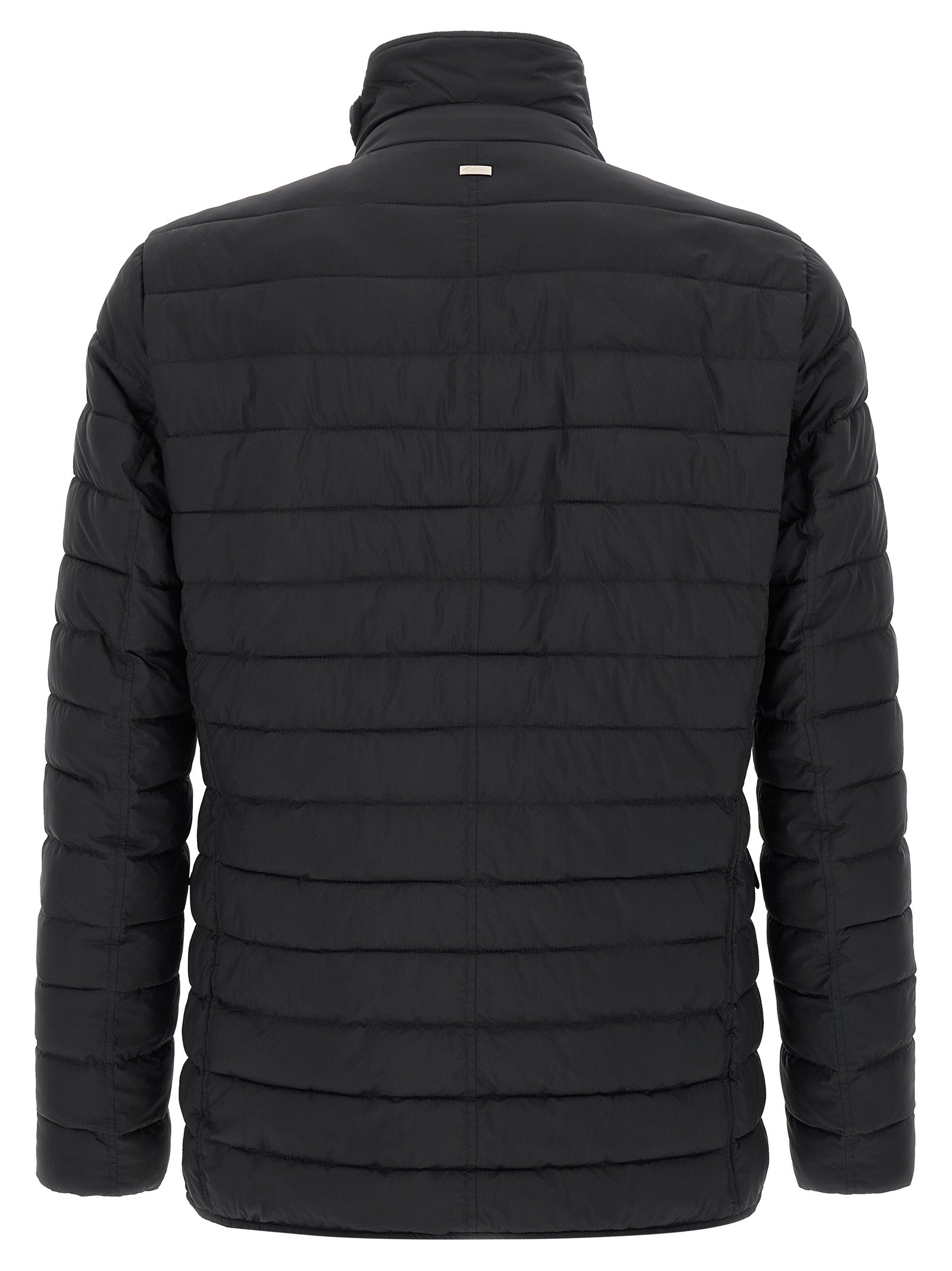 Blue Polyamide Full-Length Jacket
