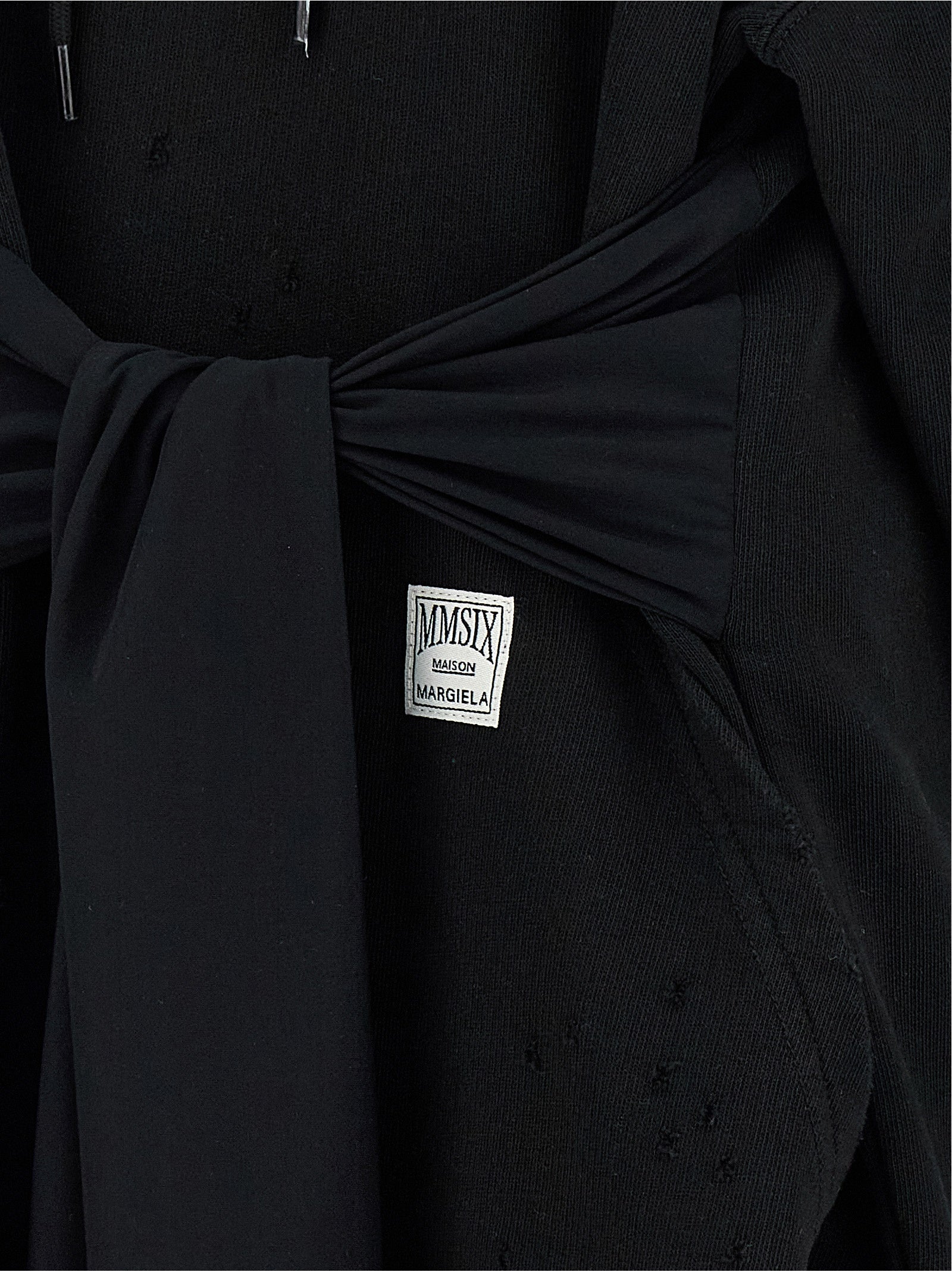 Black Cotton Short Dress