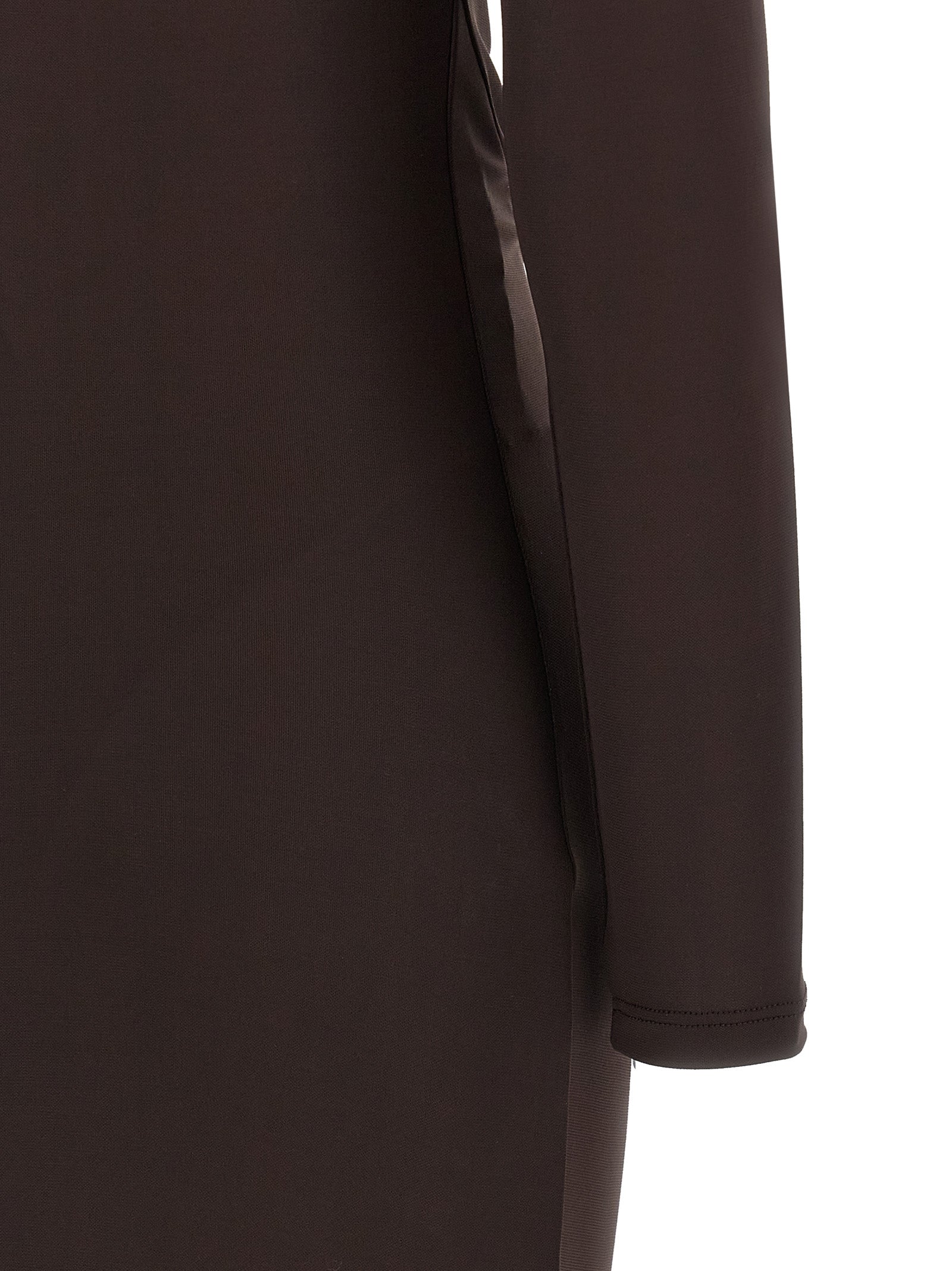 Brown Viscose Long Dress