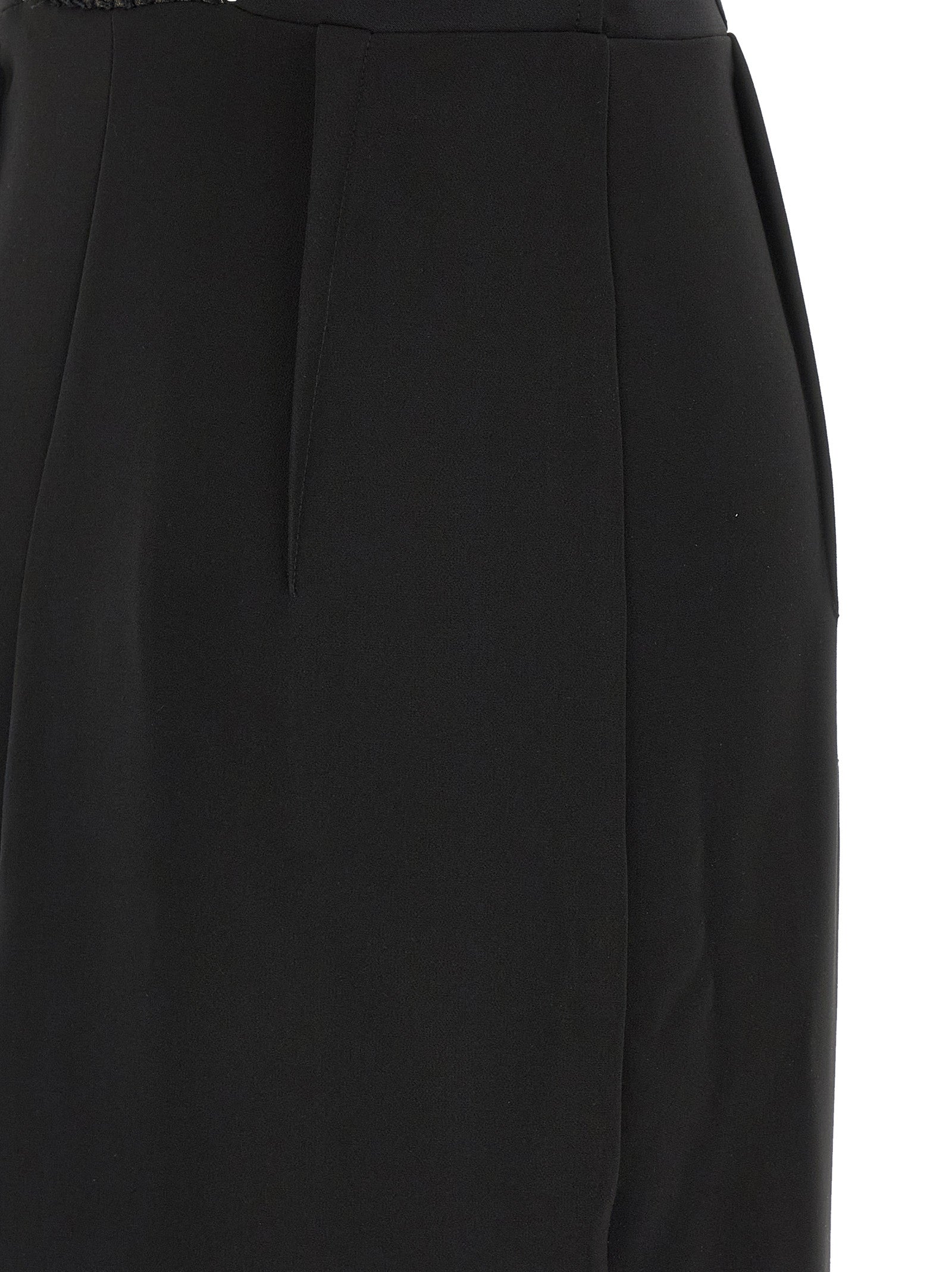 Black Polyester Long Dress