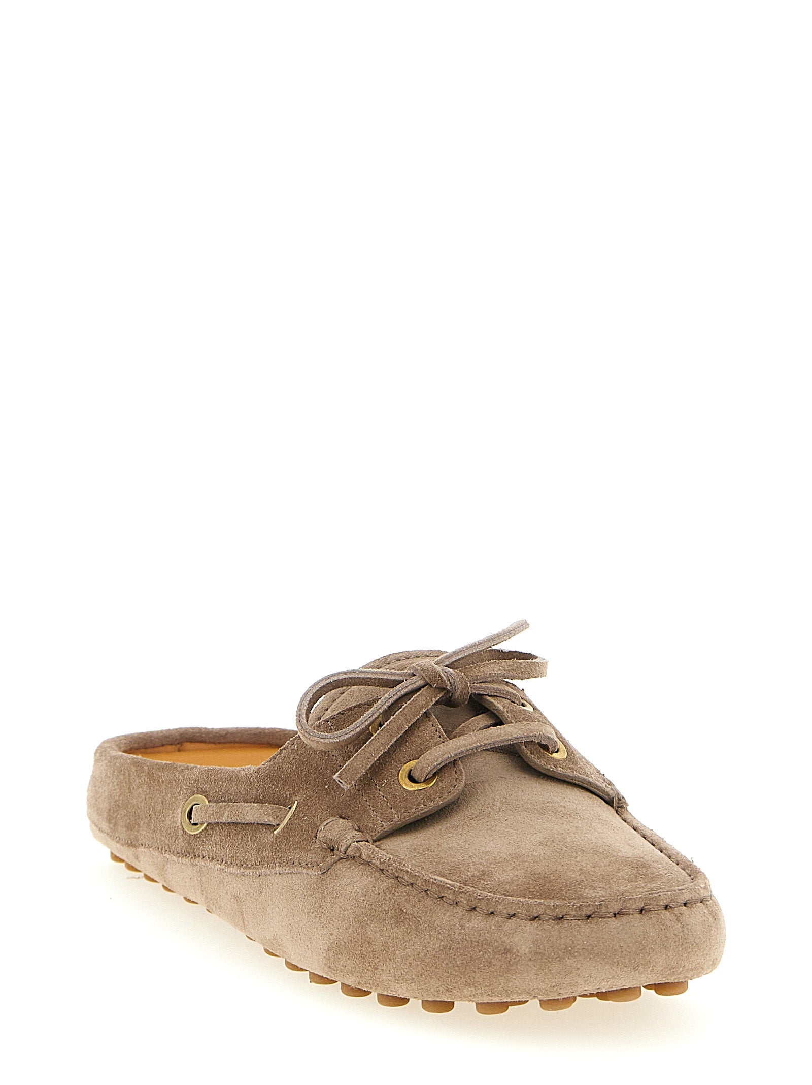Beige Calfskin Flats