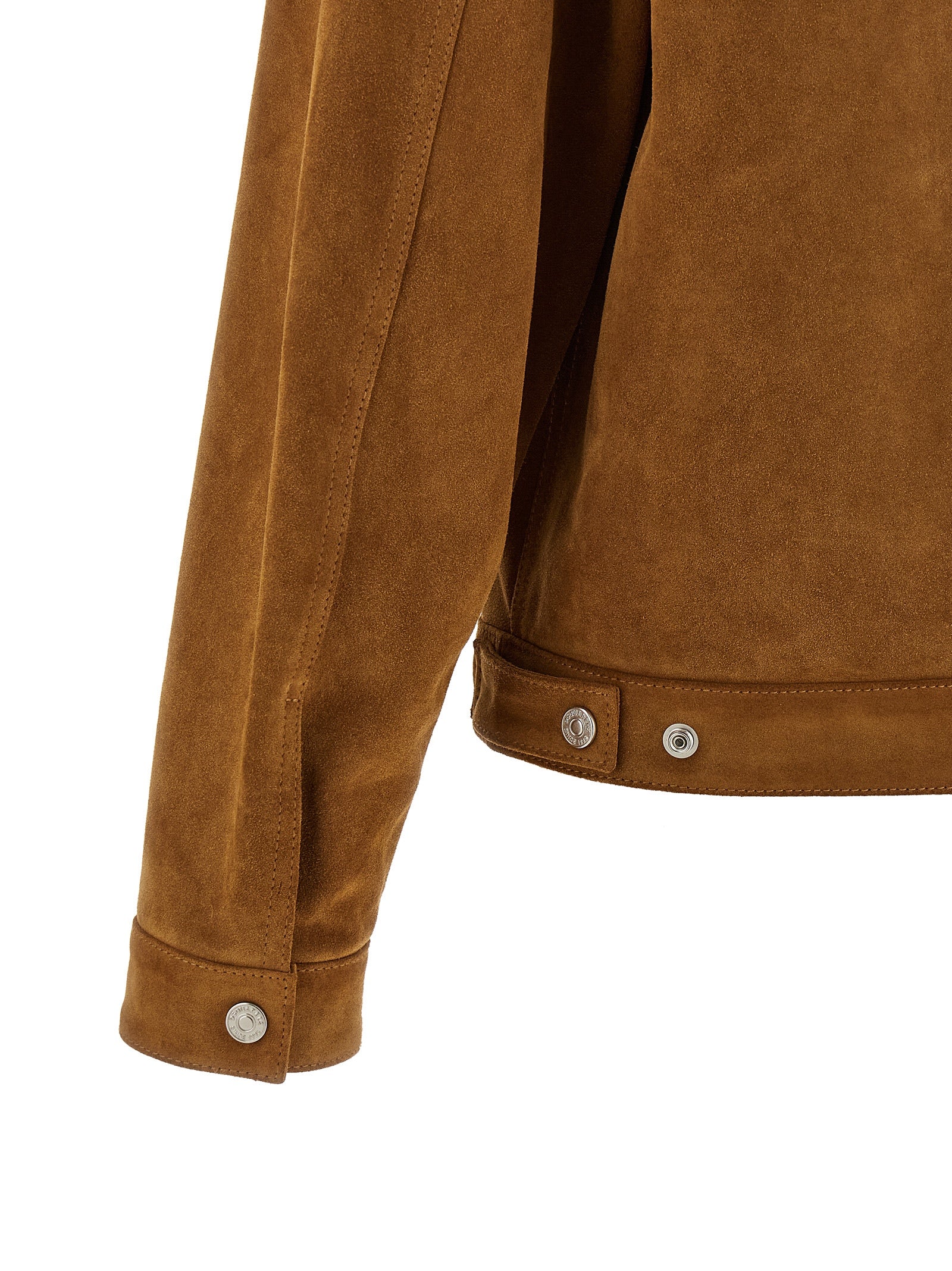 Beige Polyvinyl Leather Jacket