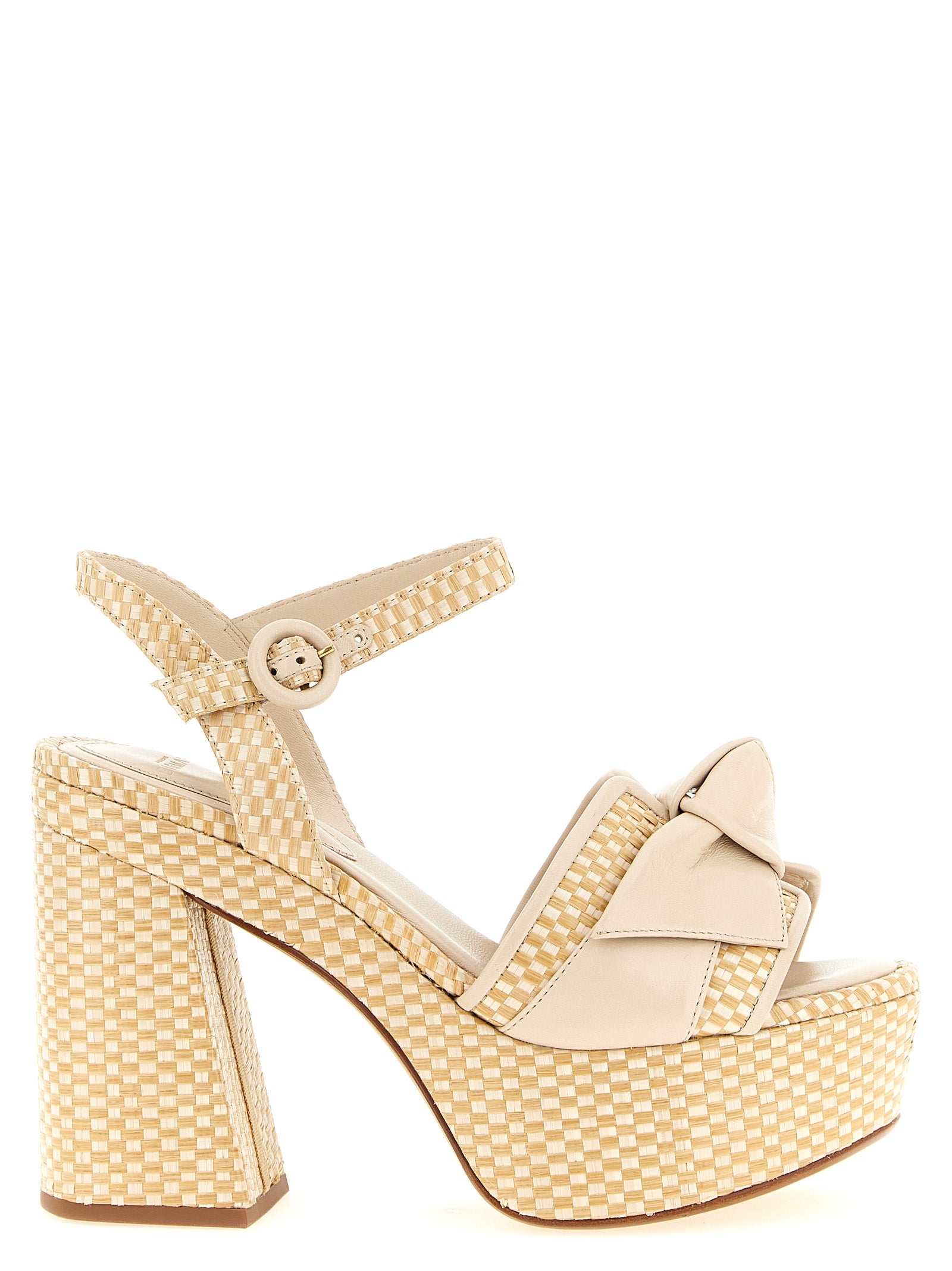 Beige Cowhide Stiletto Heel Sandals