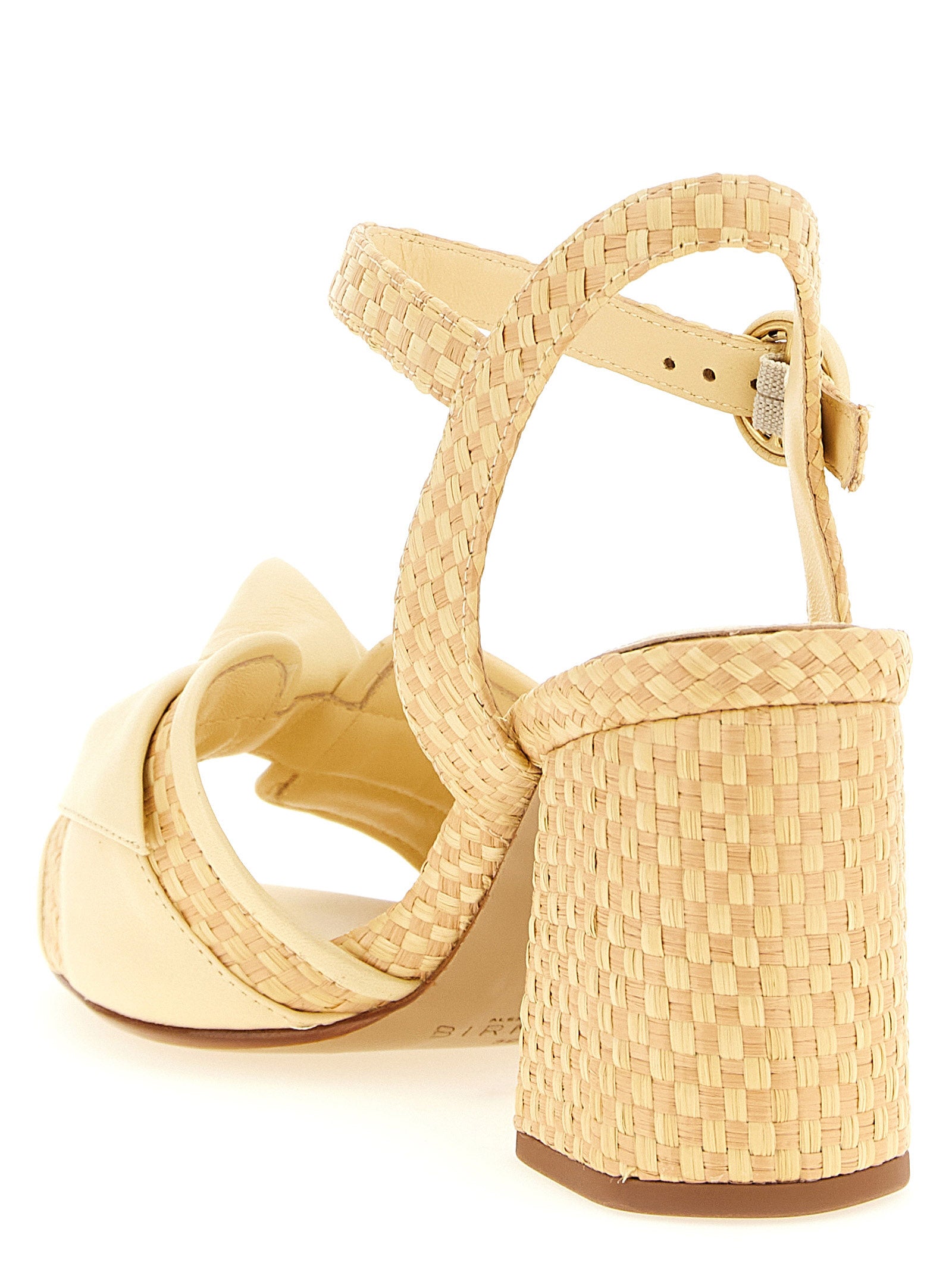 Bicolor Cowhide Platform Sandals