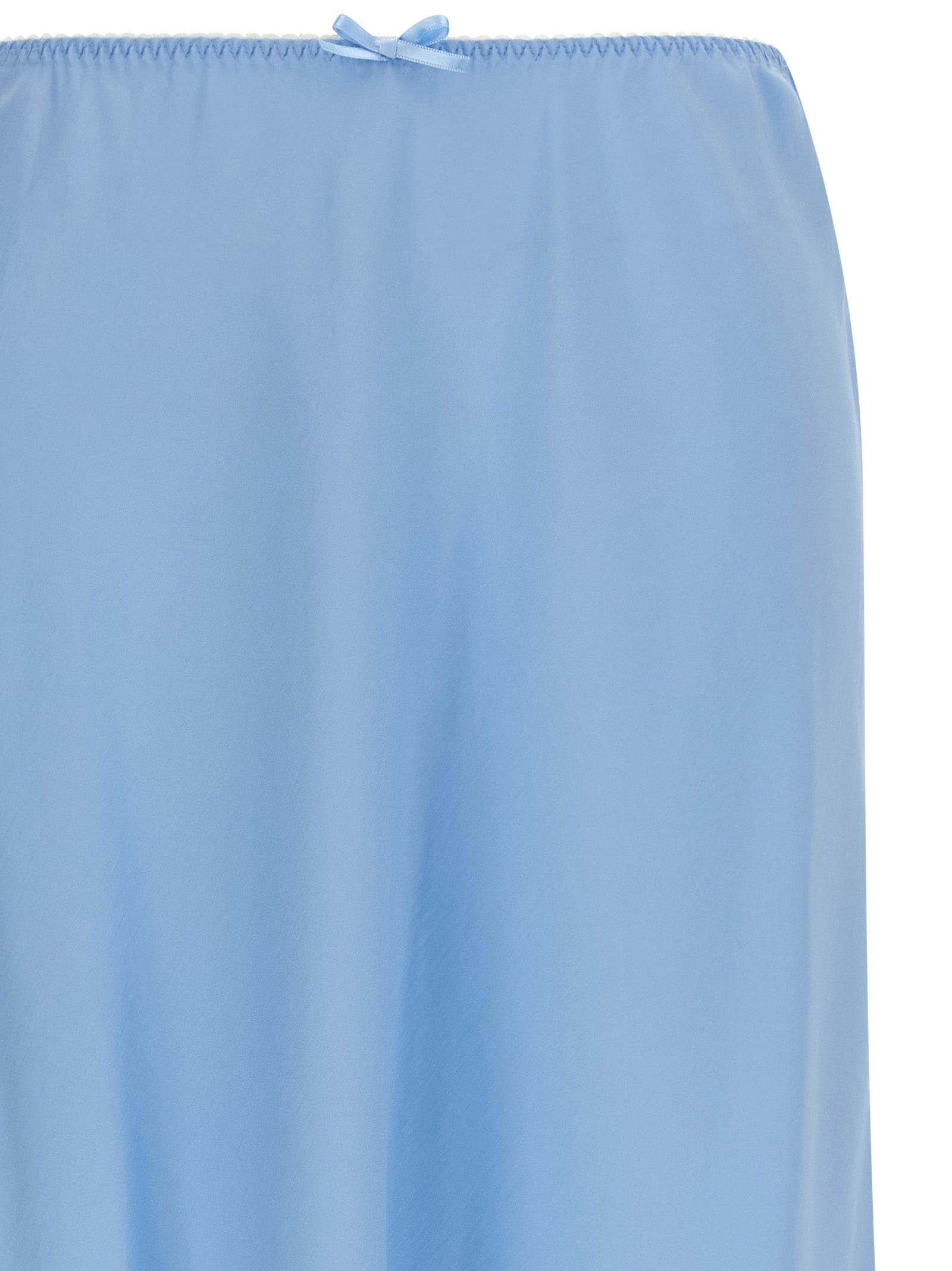 Blue Acetate Midi Skirt