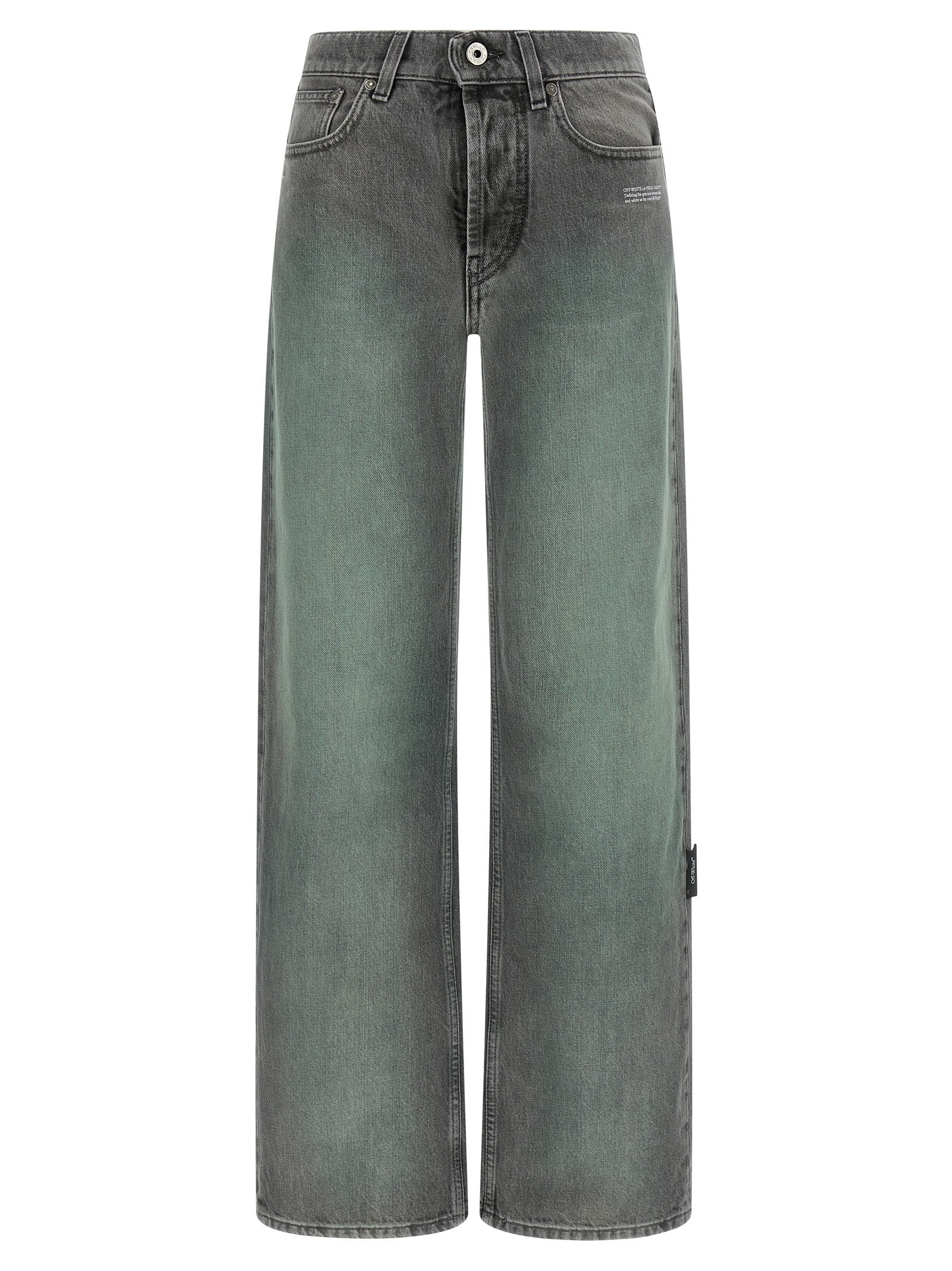 Gray Cotton Jeans Denim