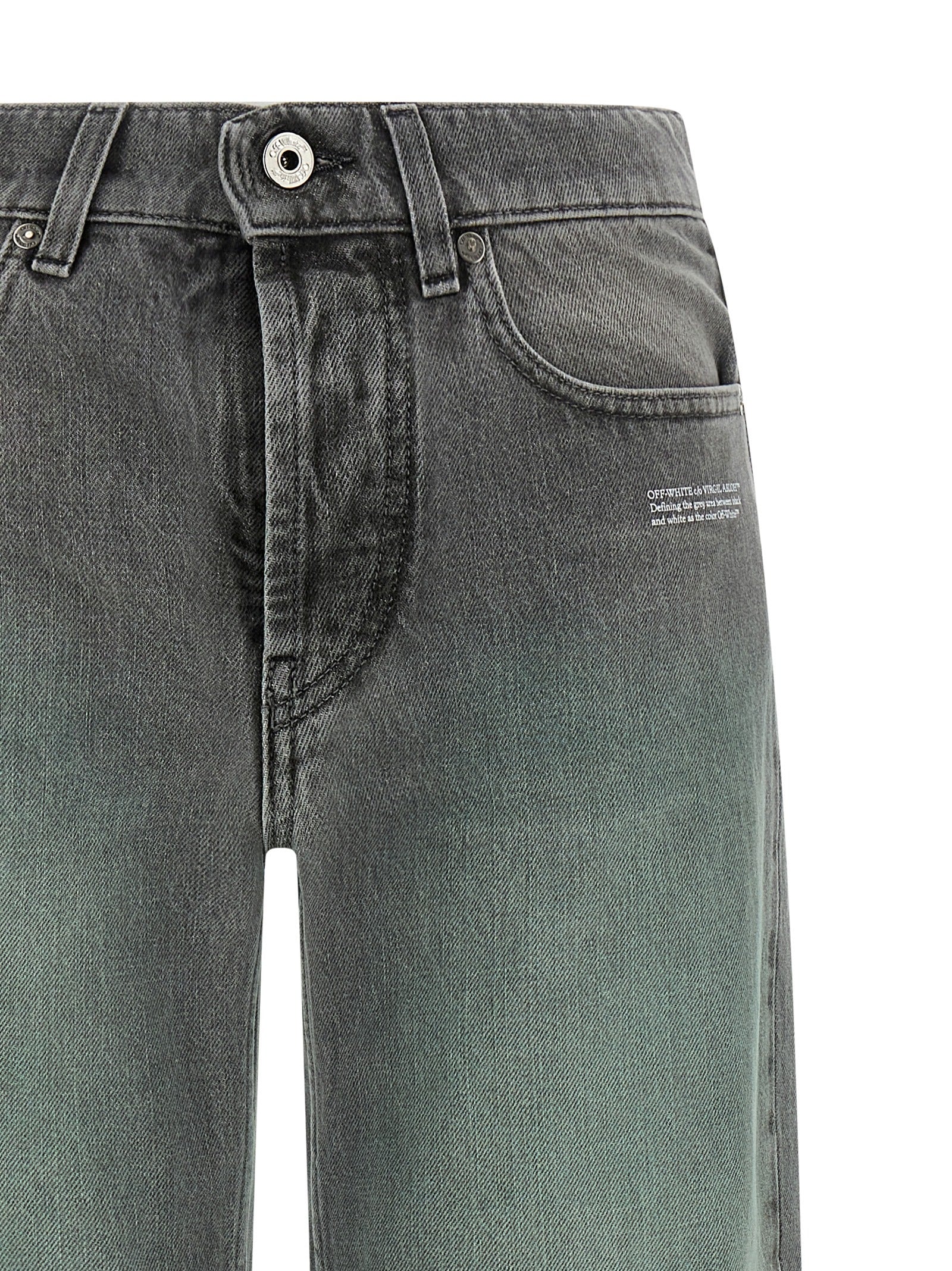 Gray Cotton Jeans Denim