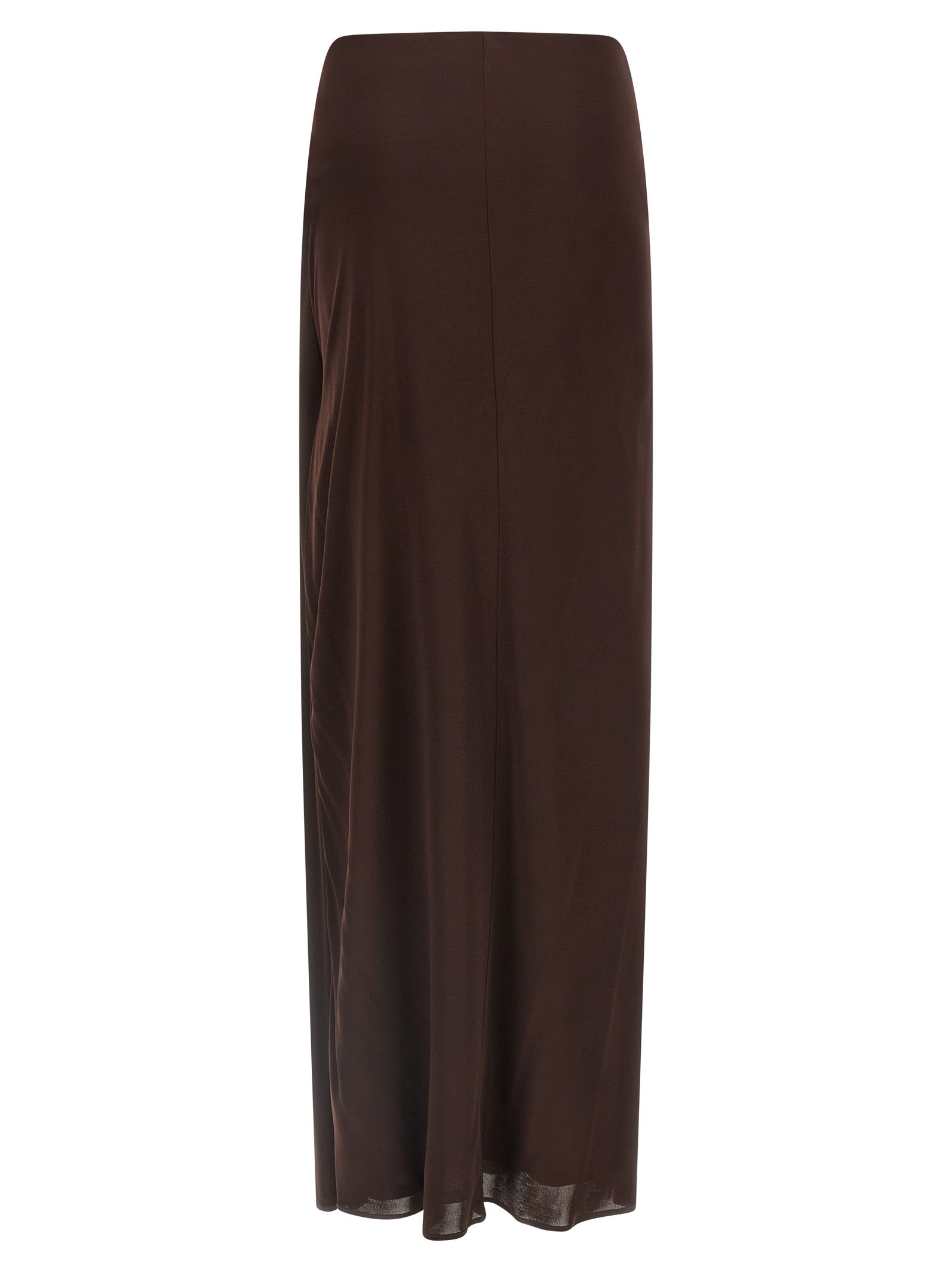 Brown Viscose Mini Skirt