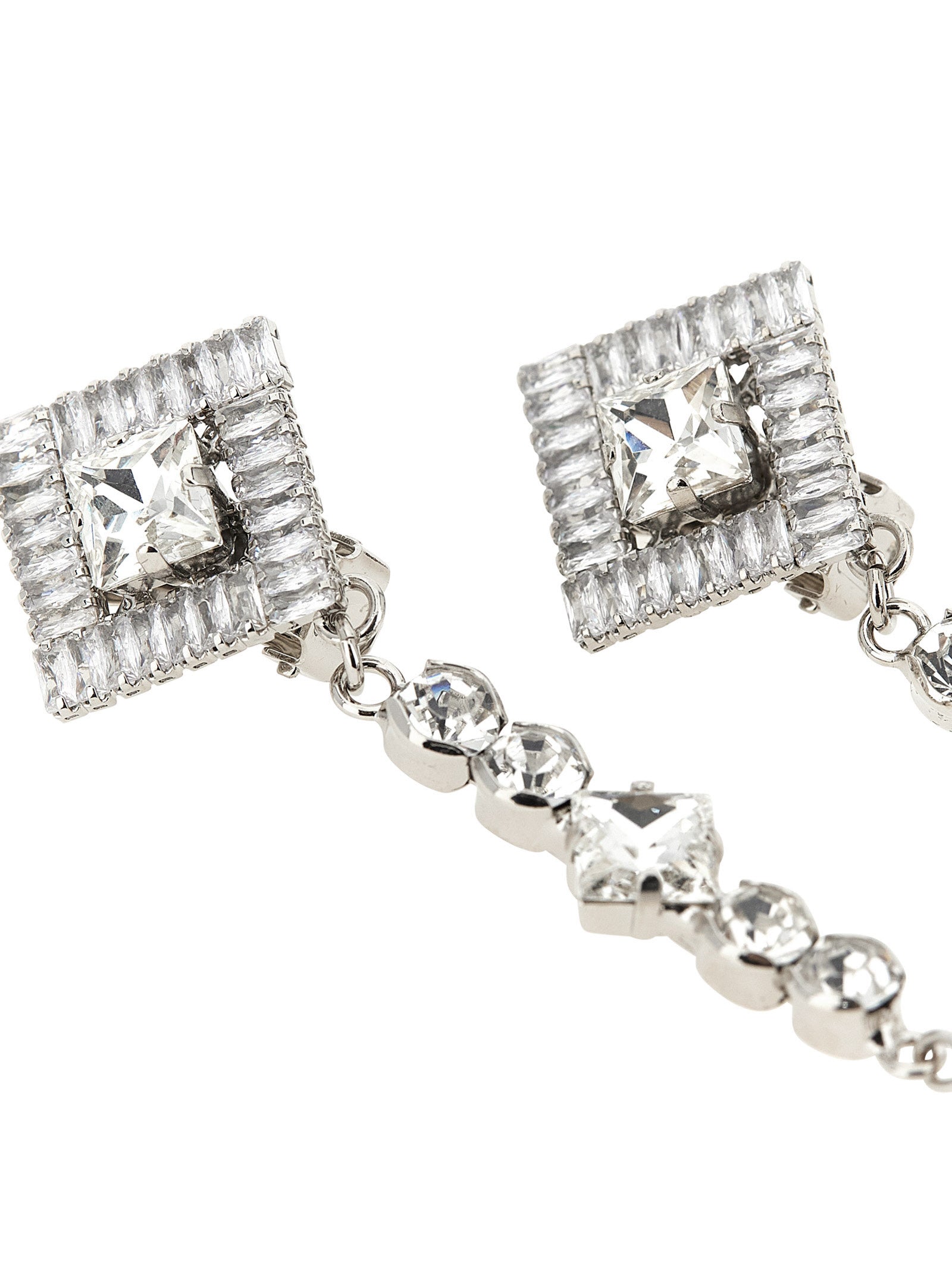 Silver Plastic Earrings