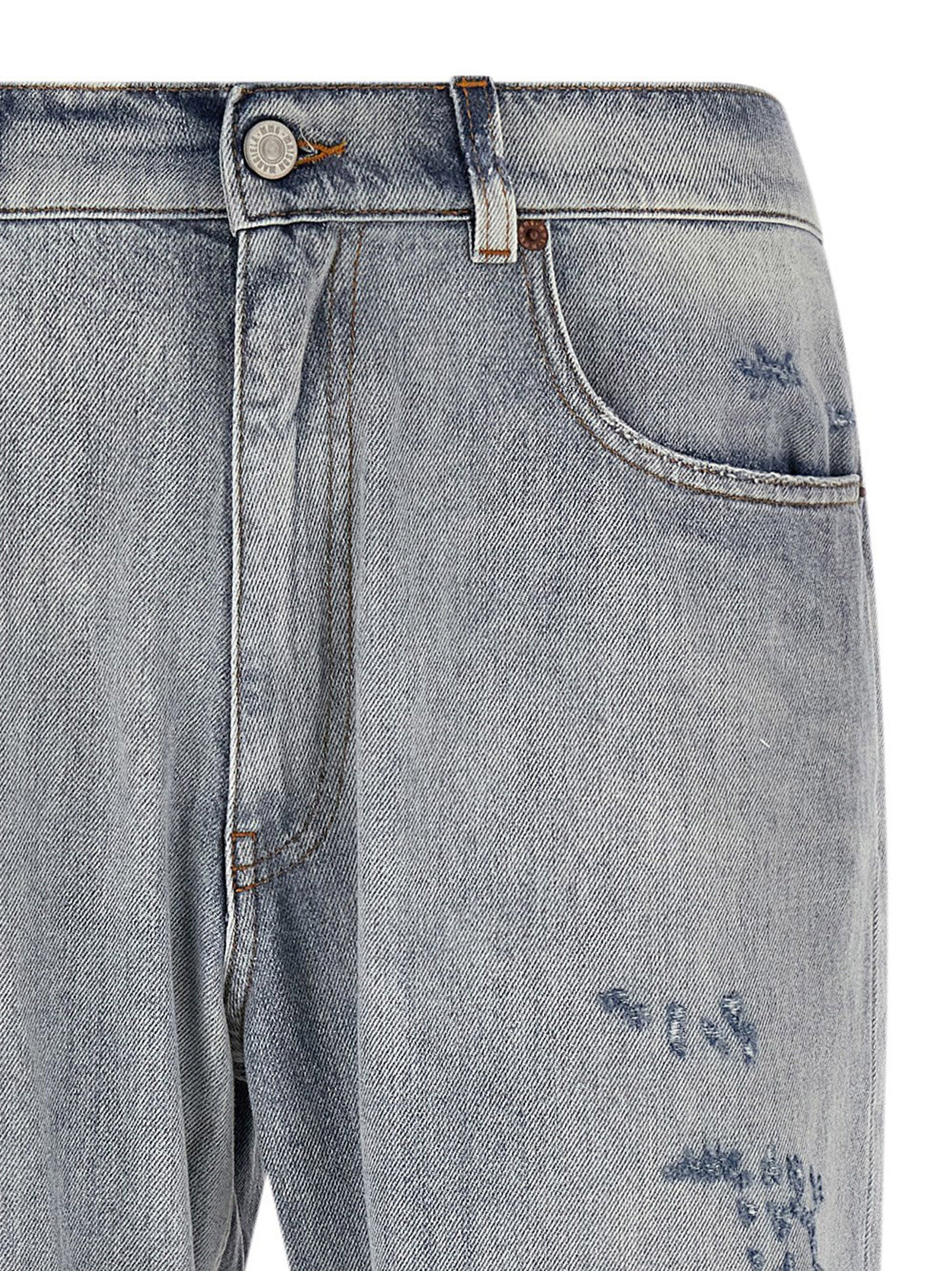Blue Cotton Relaxed Fit Jeans