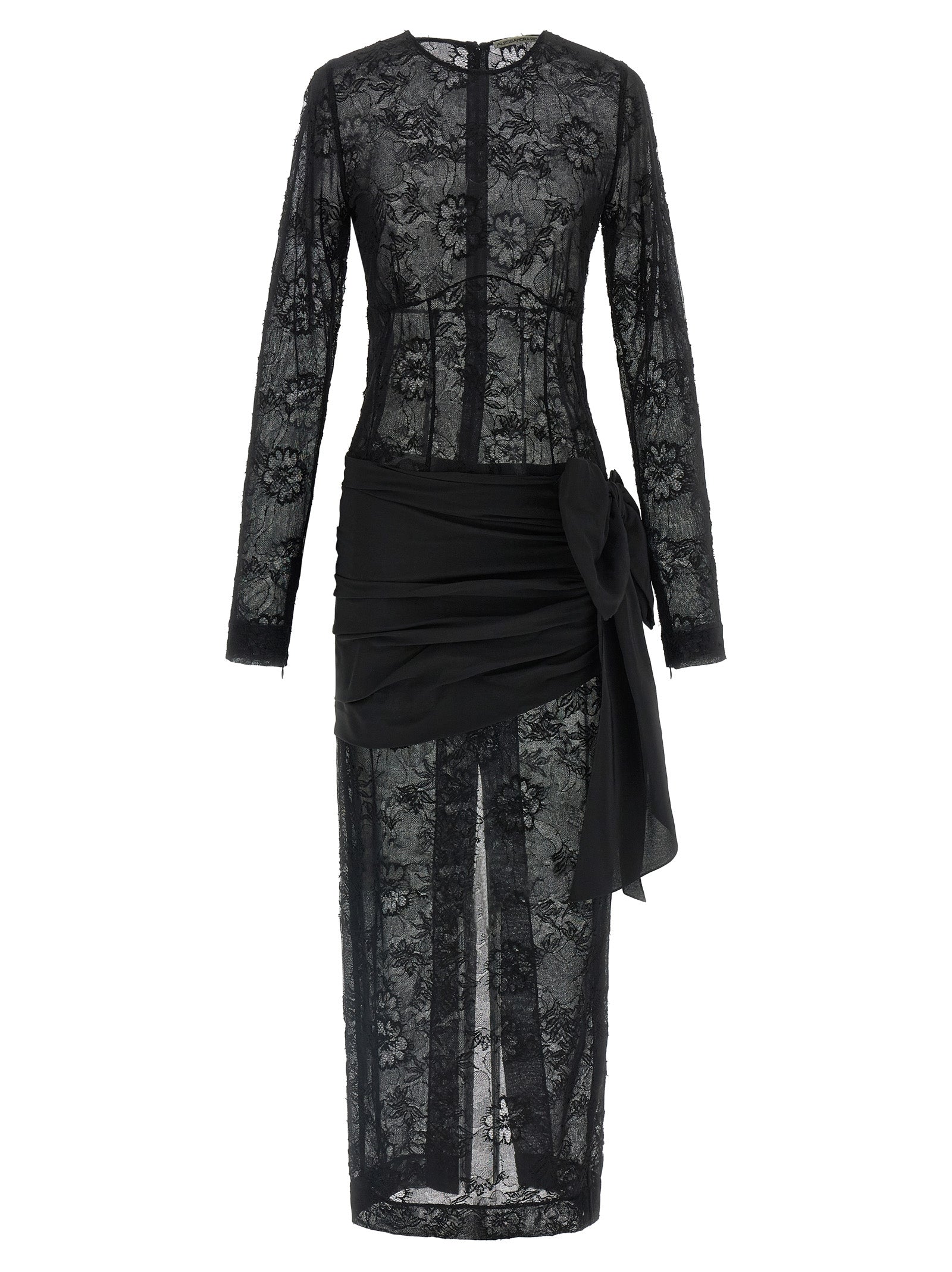 Black Viscose Long Dress
