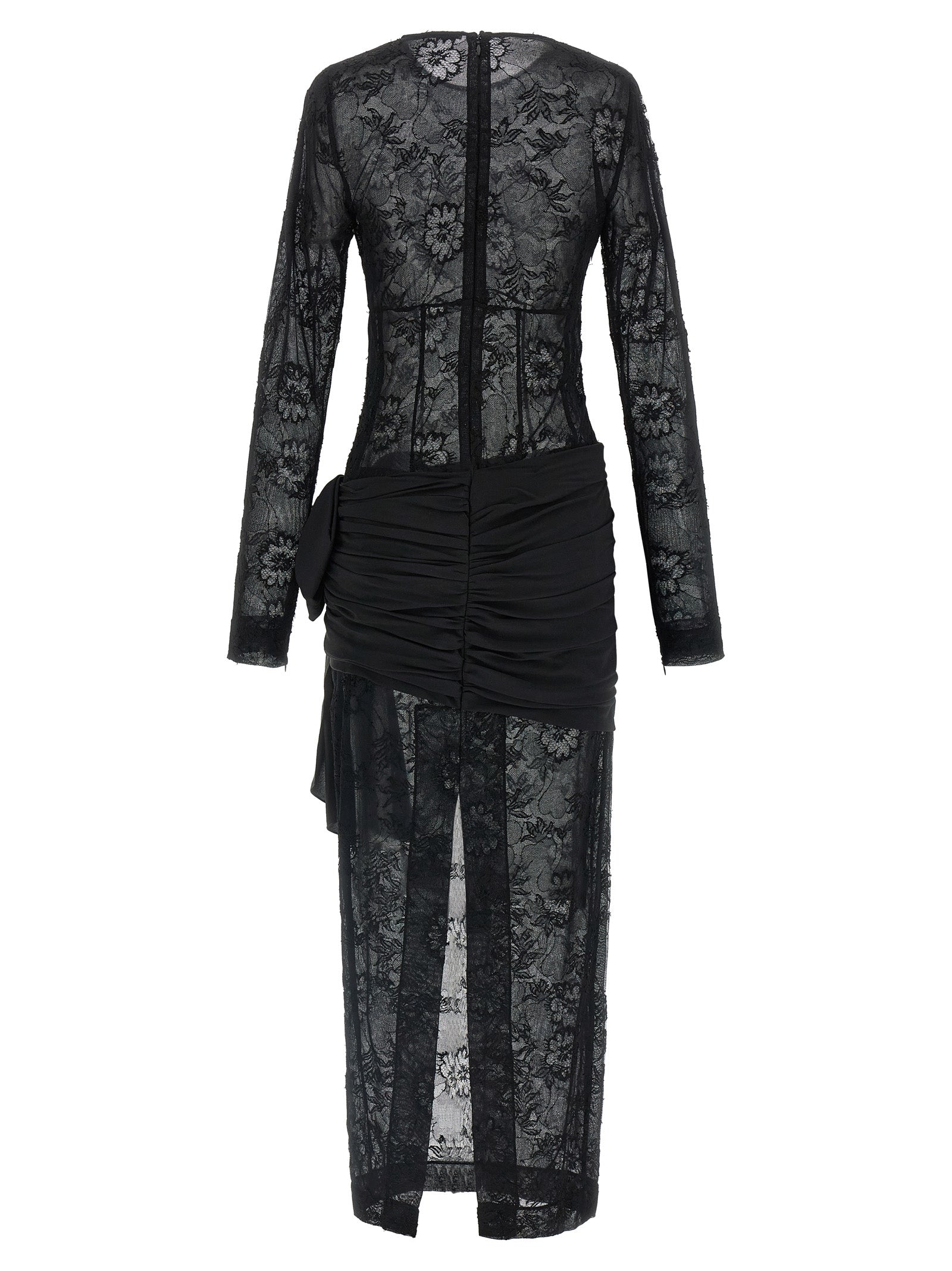 Black Viscose Long Dress