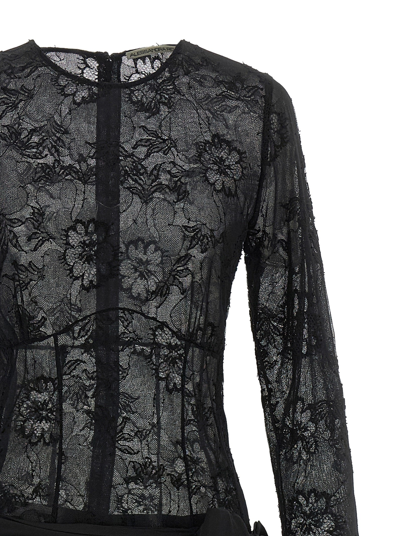 Black Viscose Long Dress