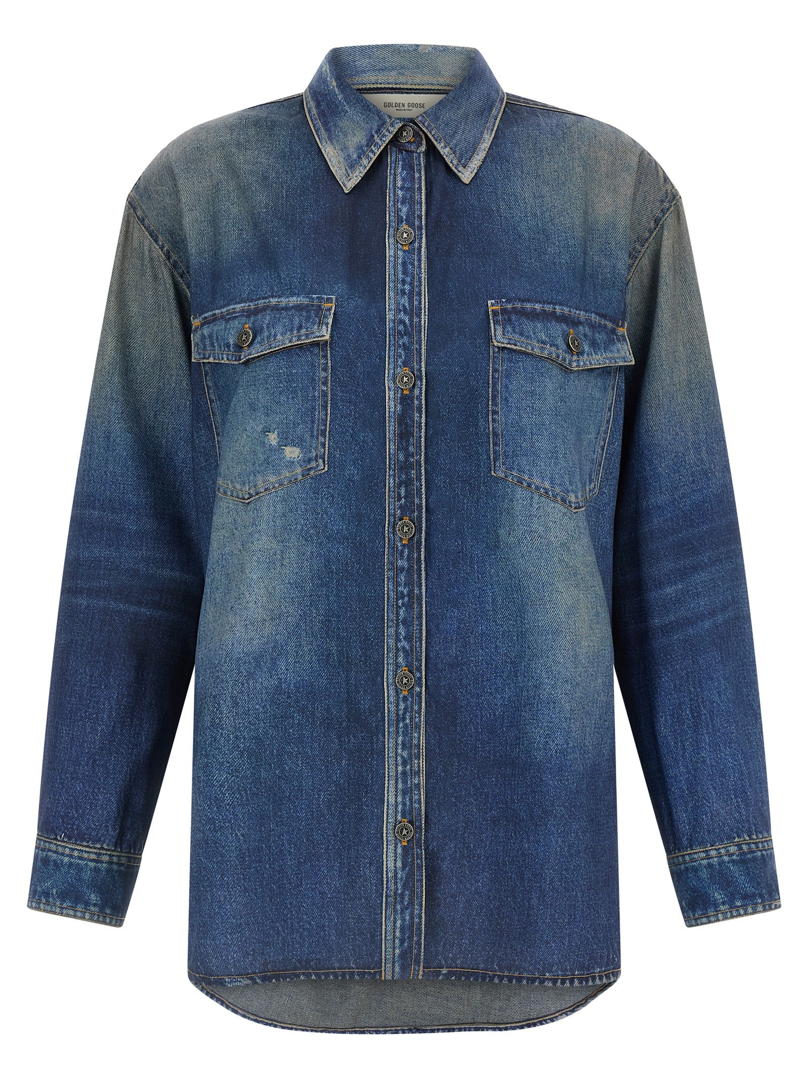 Blue Polyester Blouse
