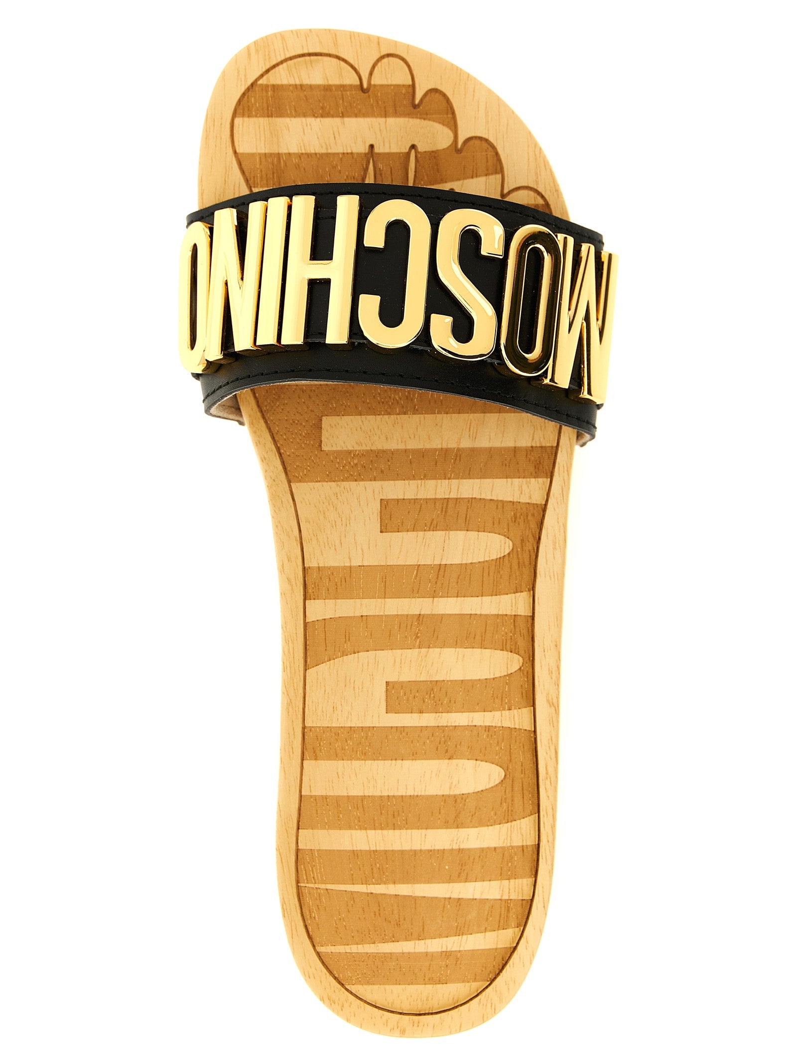 Black Calfskin Slides