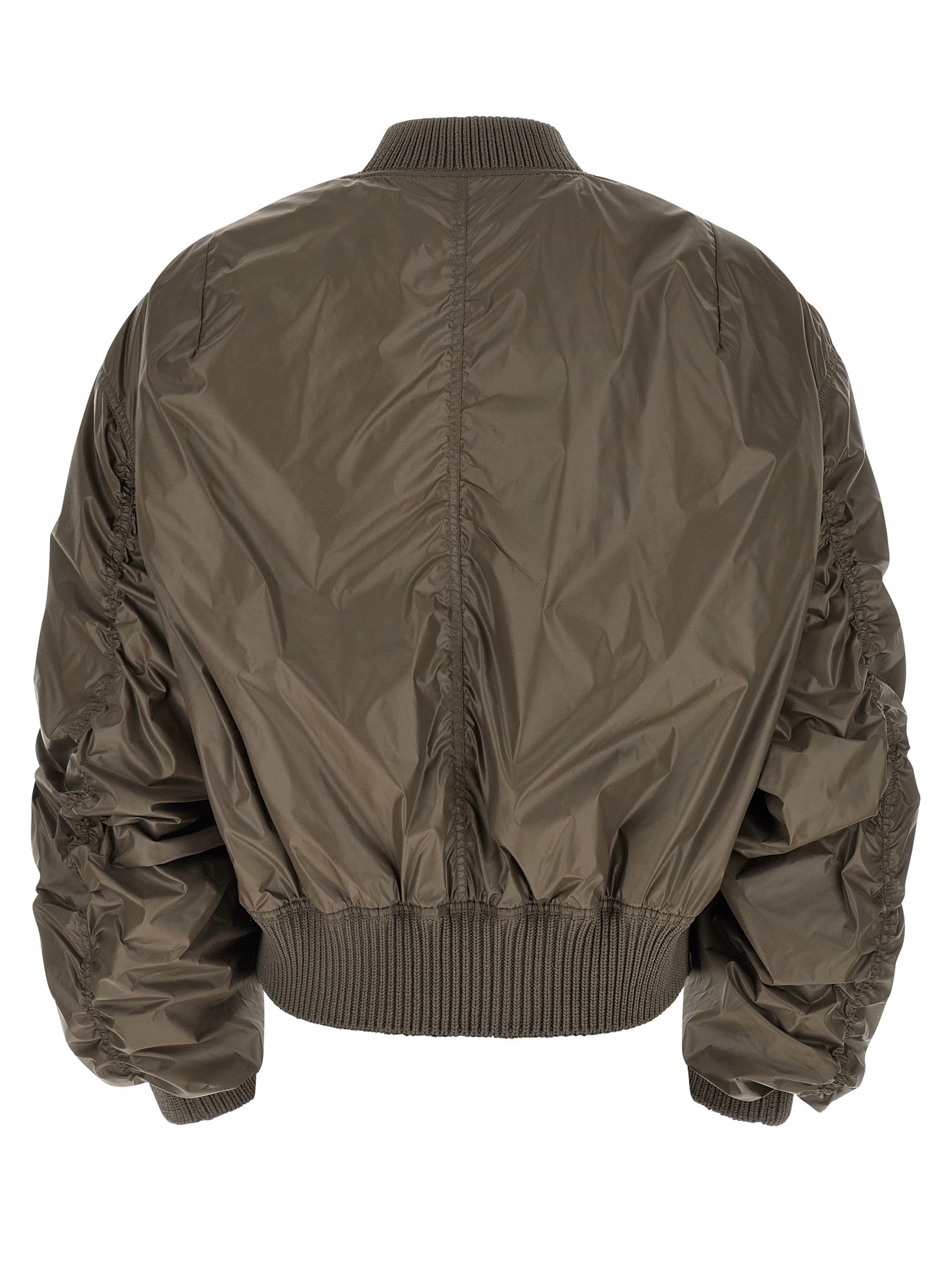 Gray Nylon Bomber