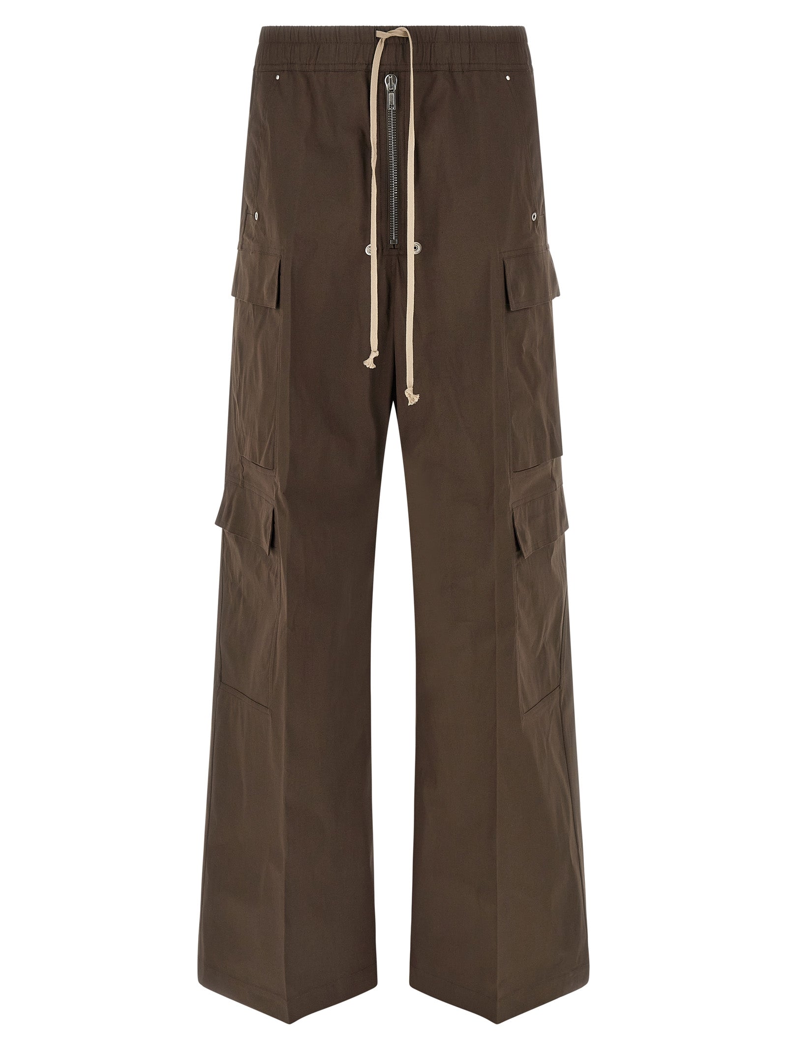 Brown Cotton Cargo Pants