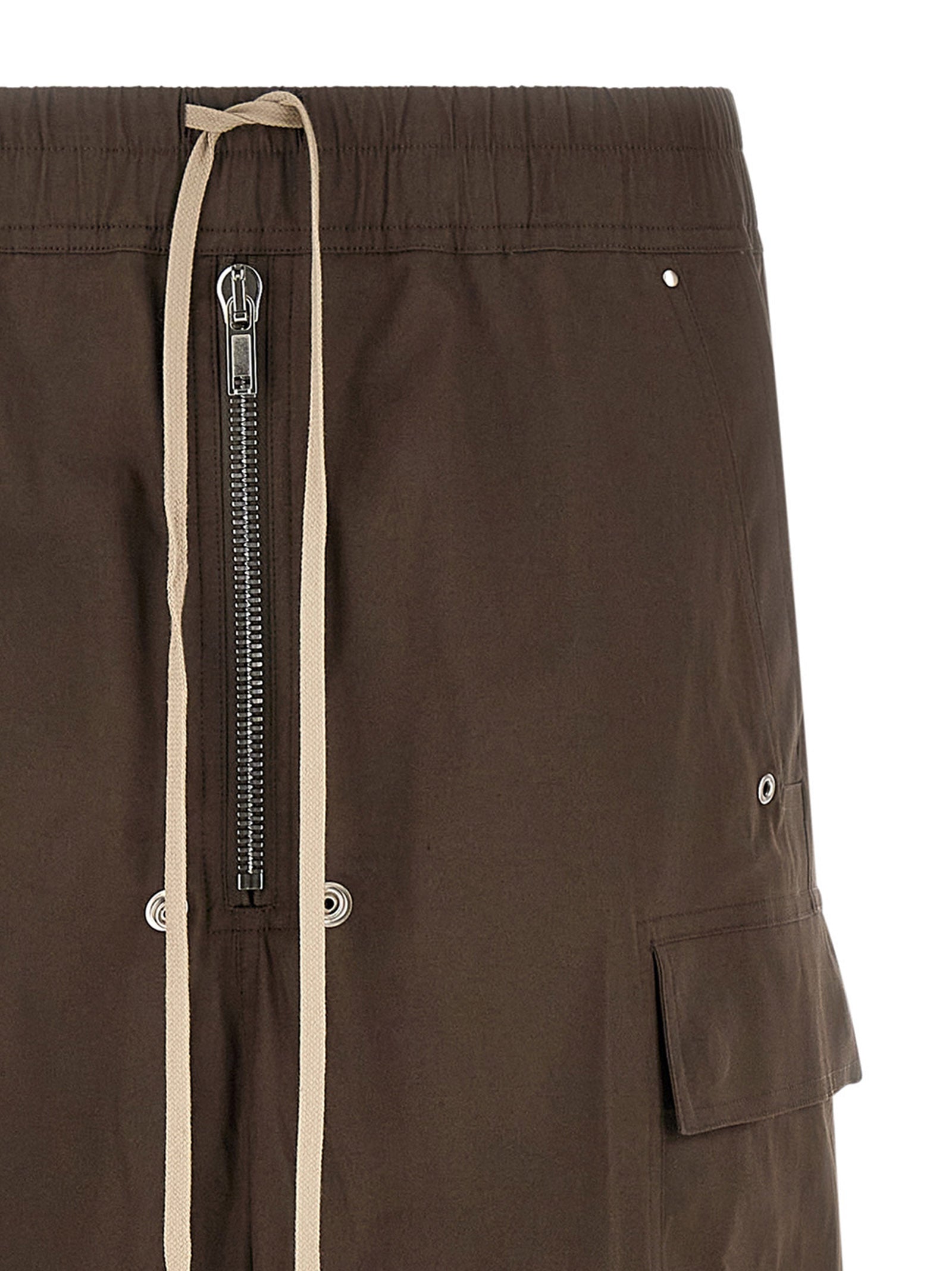 Brown Cotton Cargo Pants