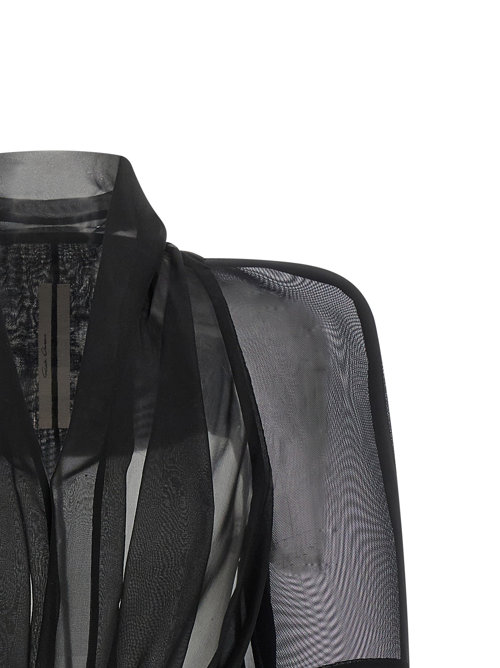 Black Silk Full-Length Jacket