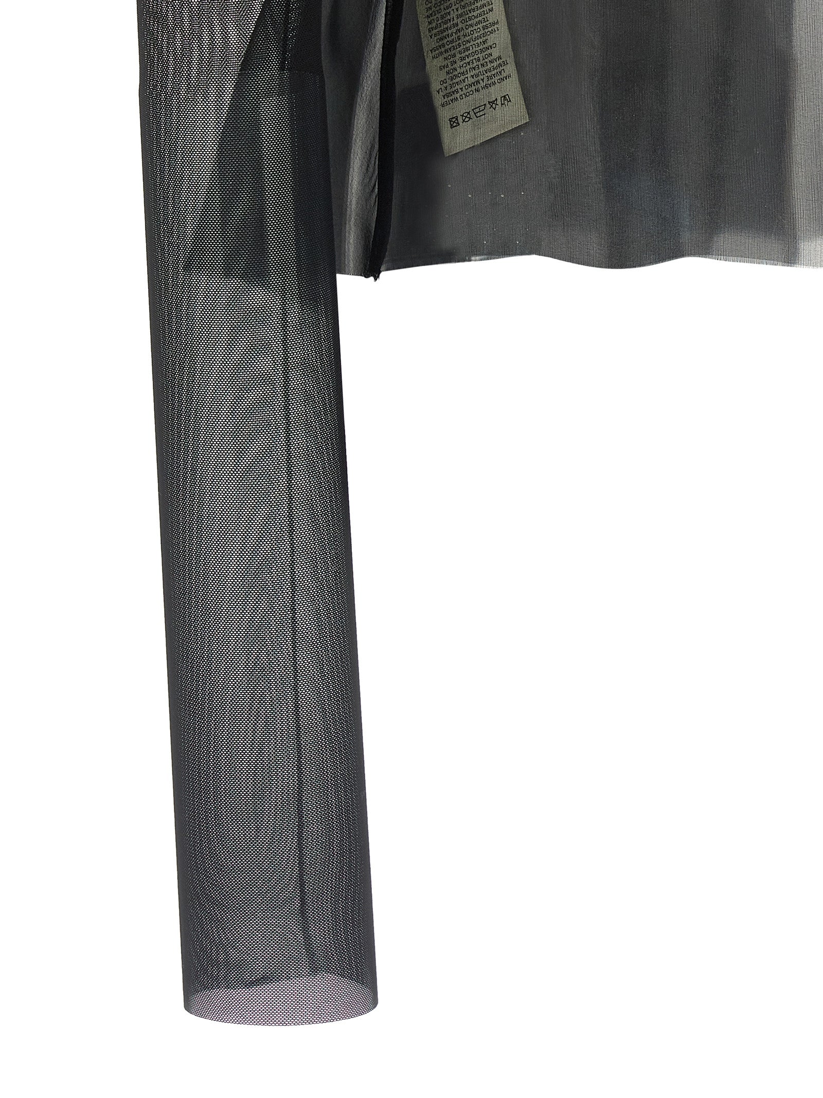 Black Silk Full-Length Jacket