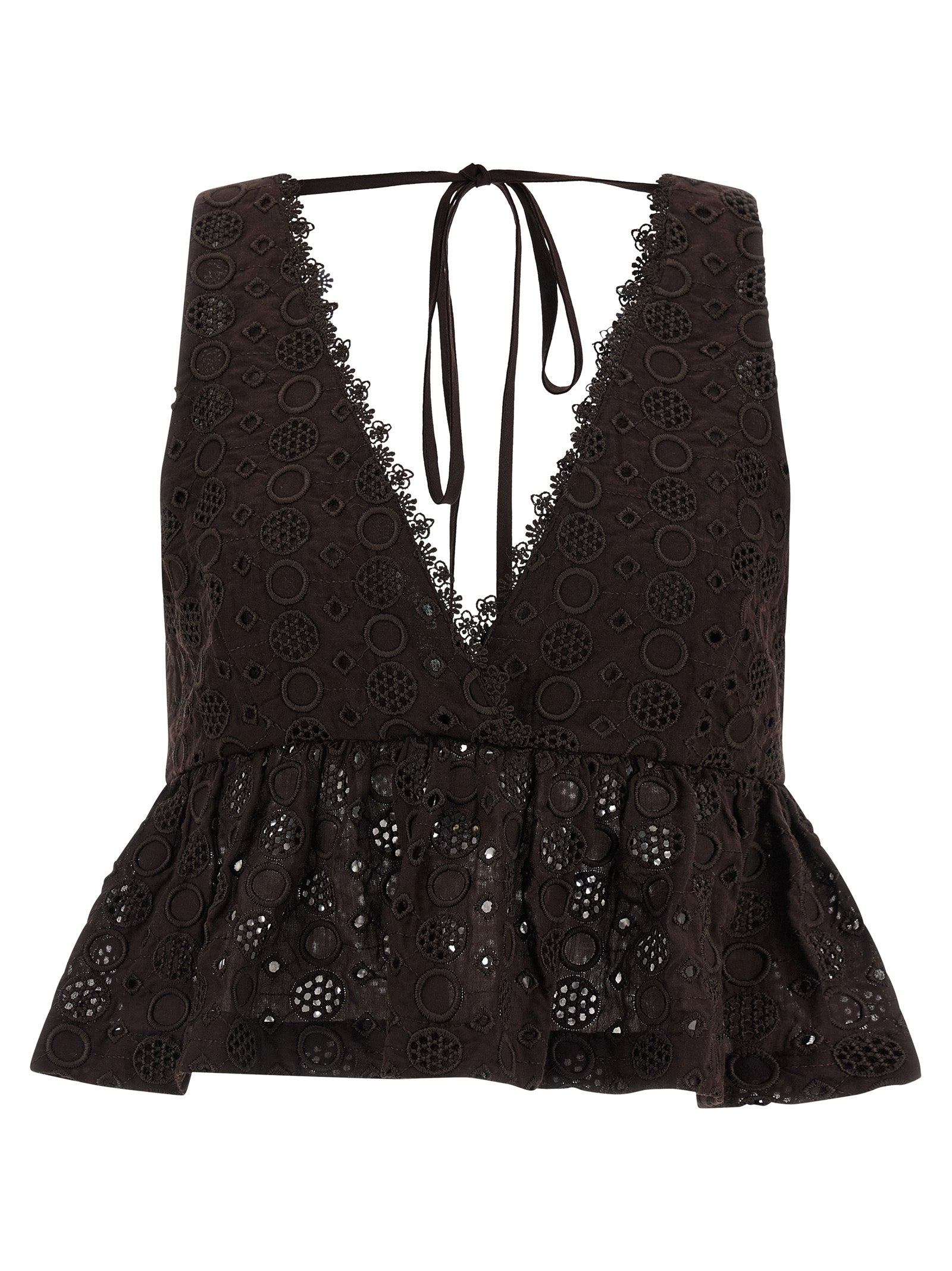Brown Cotton Blouse